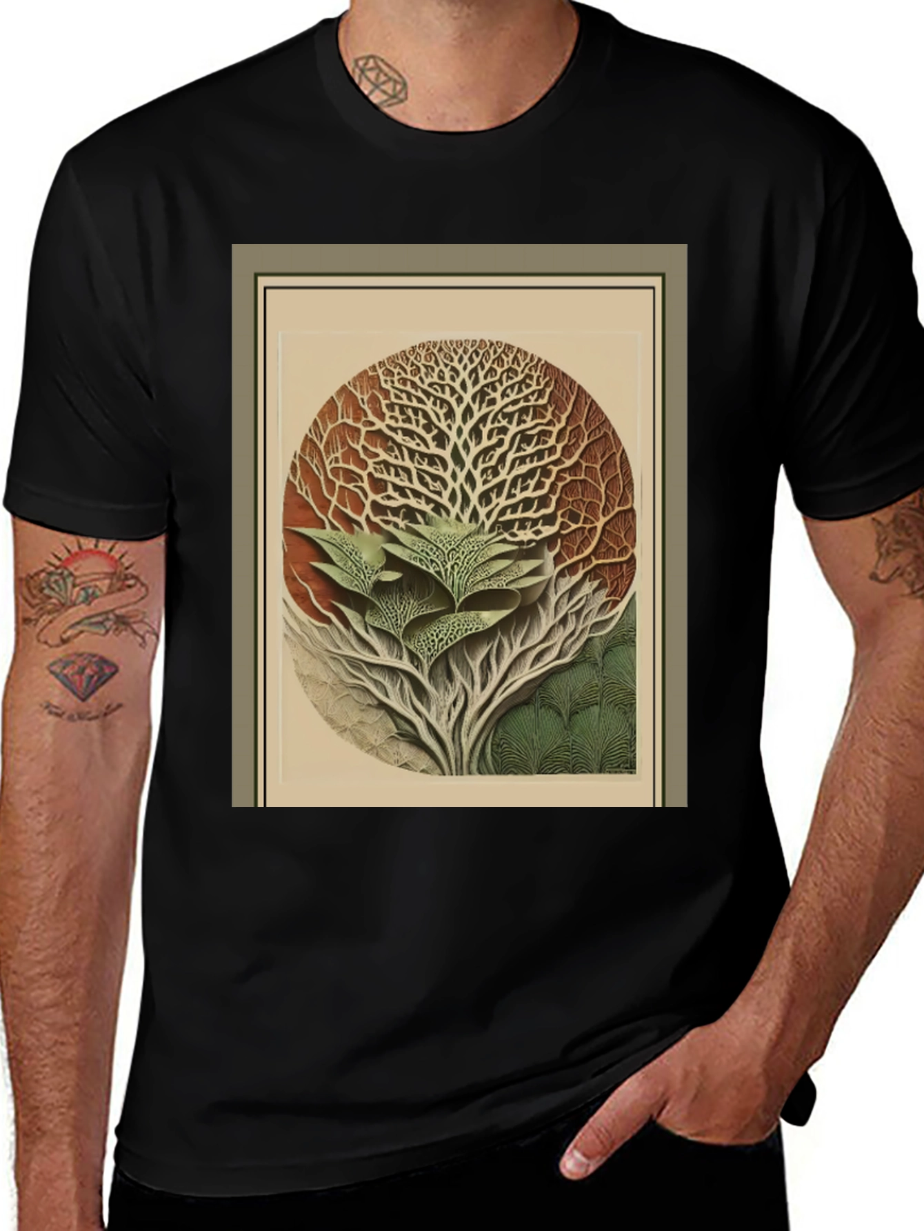 Abstract Tree Graphic Tee - Organic Style
