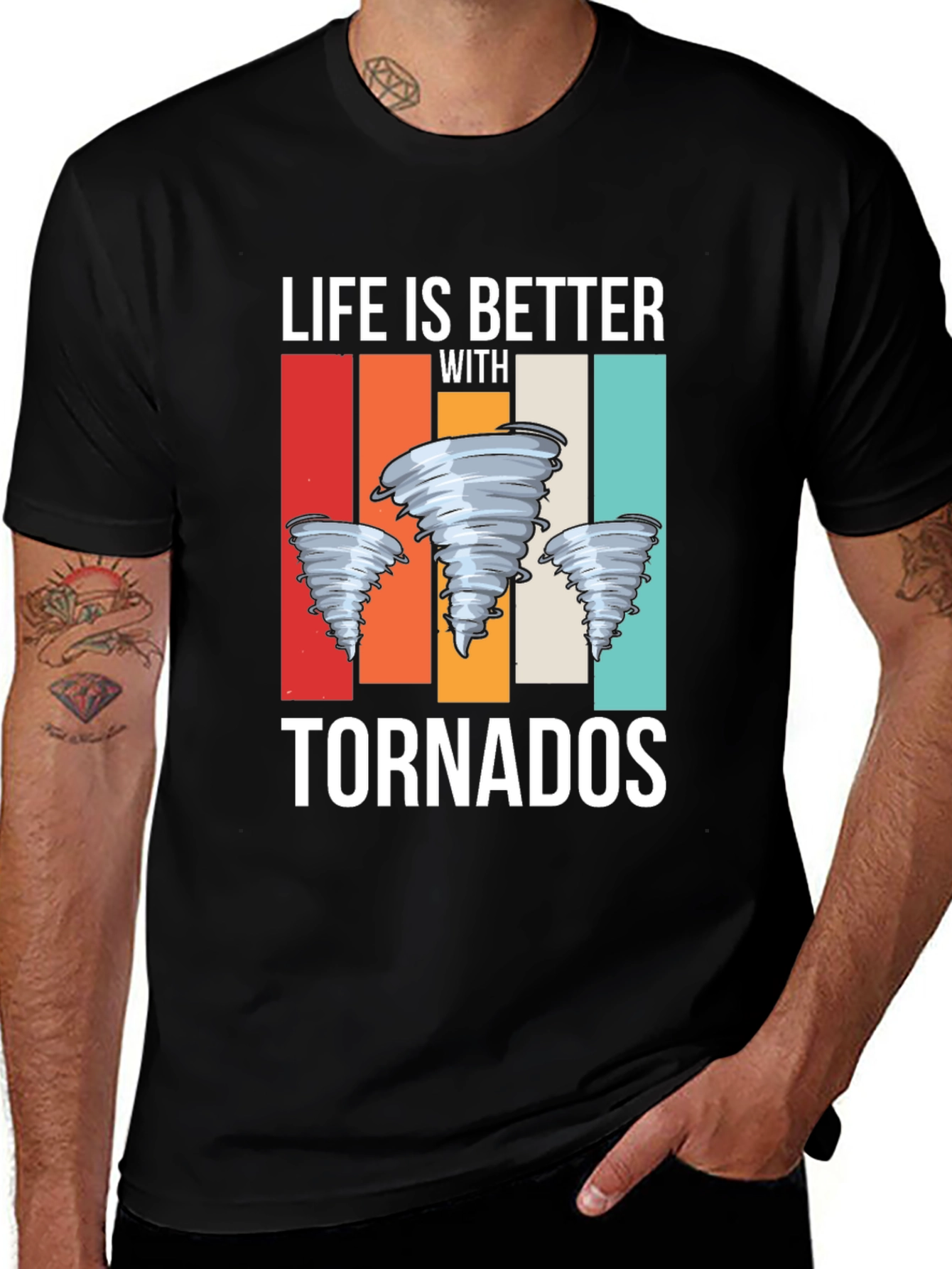 Variant 22 of Life is Better with Tornados Retro T-Shirt