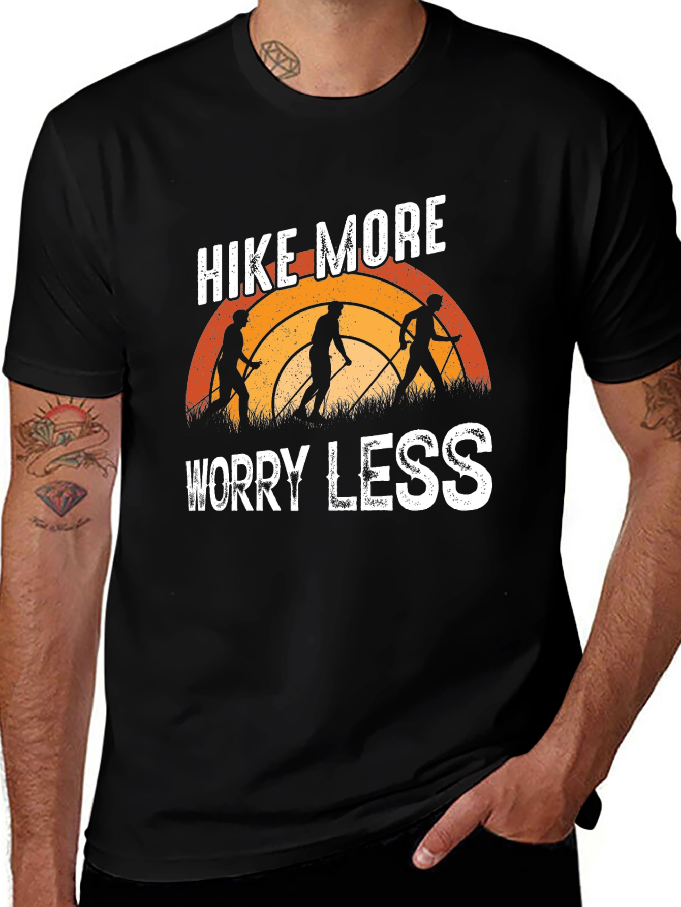 Variant 14 of Hike More Worry Less Graphic Tee