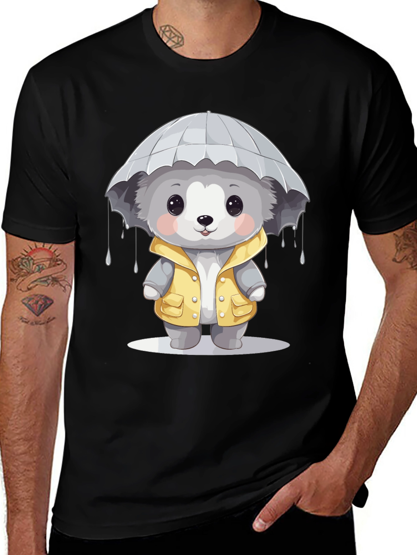 Variant 10 of Cute Rainy Day Bear T-Shirt
