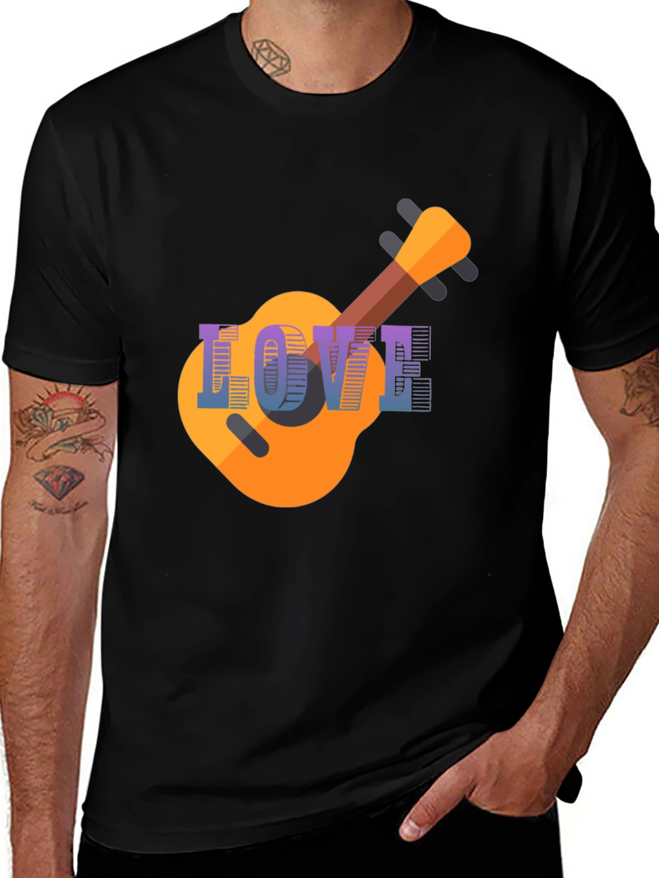 Variant 6 of Love Guitar T-Shirt - Music Lover Tee