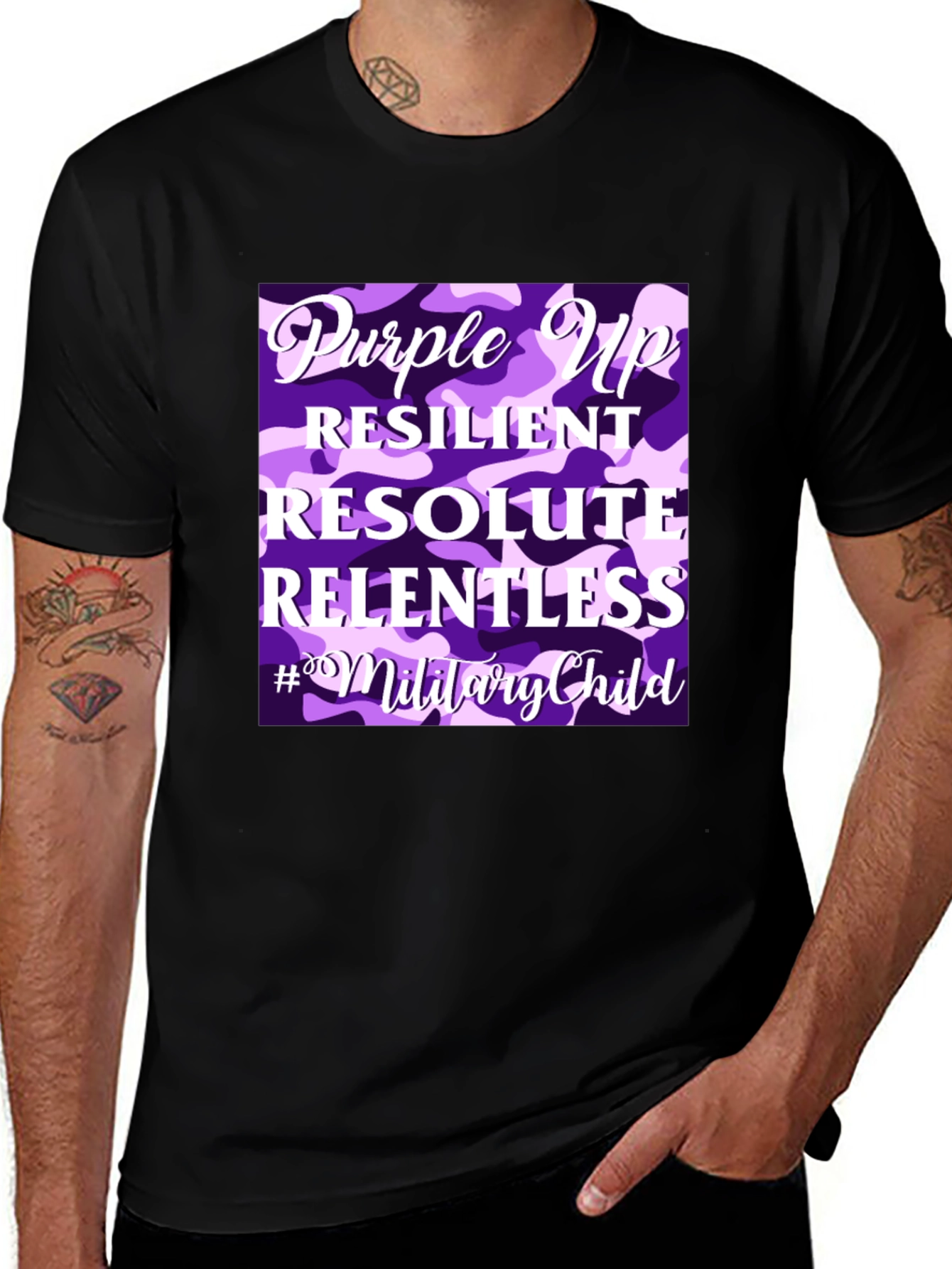 Variant 17 of Purple Up Military Child T-Shirt