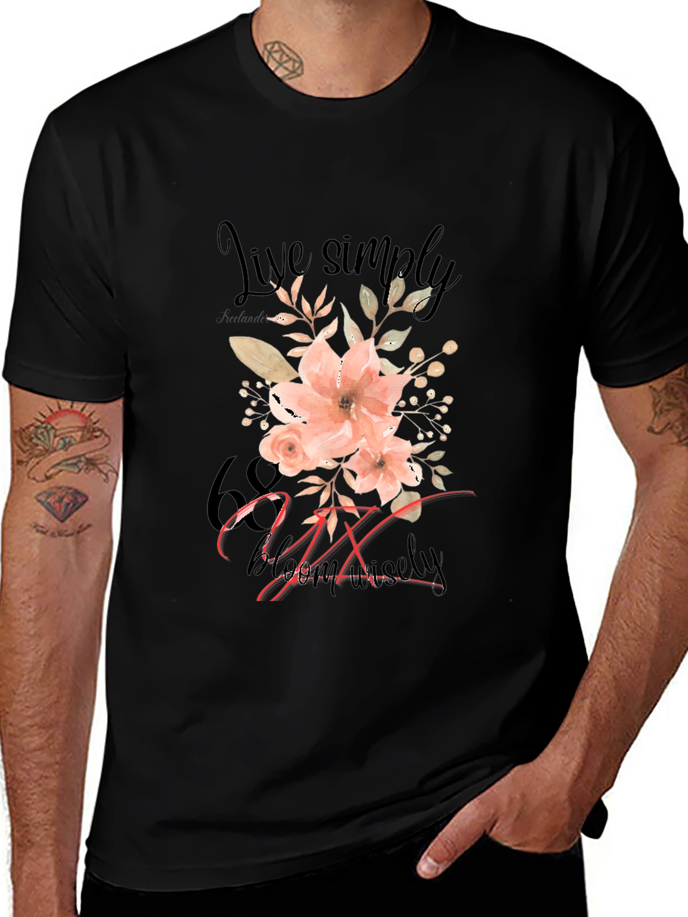 Variant 11 of Live Simply Bloom Wisely T-Shirt