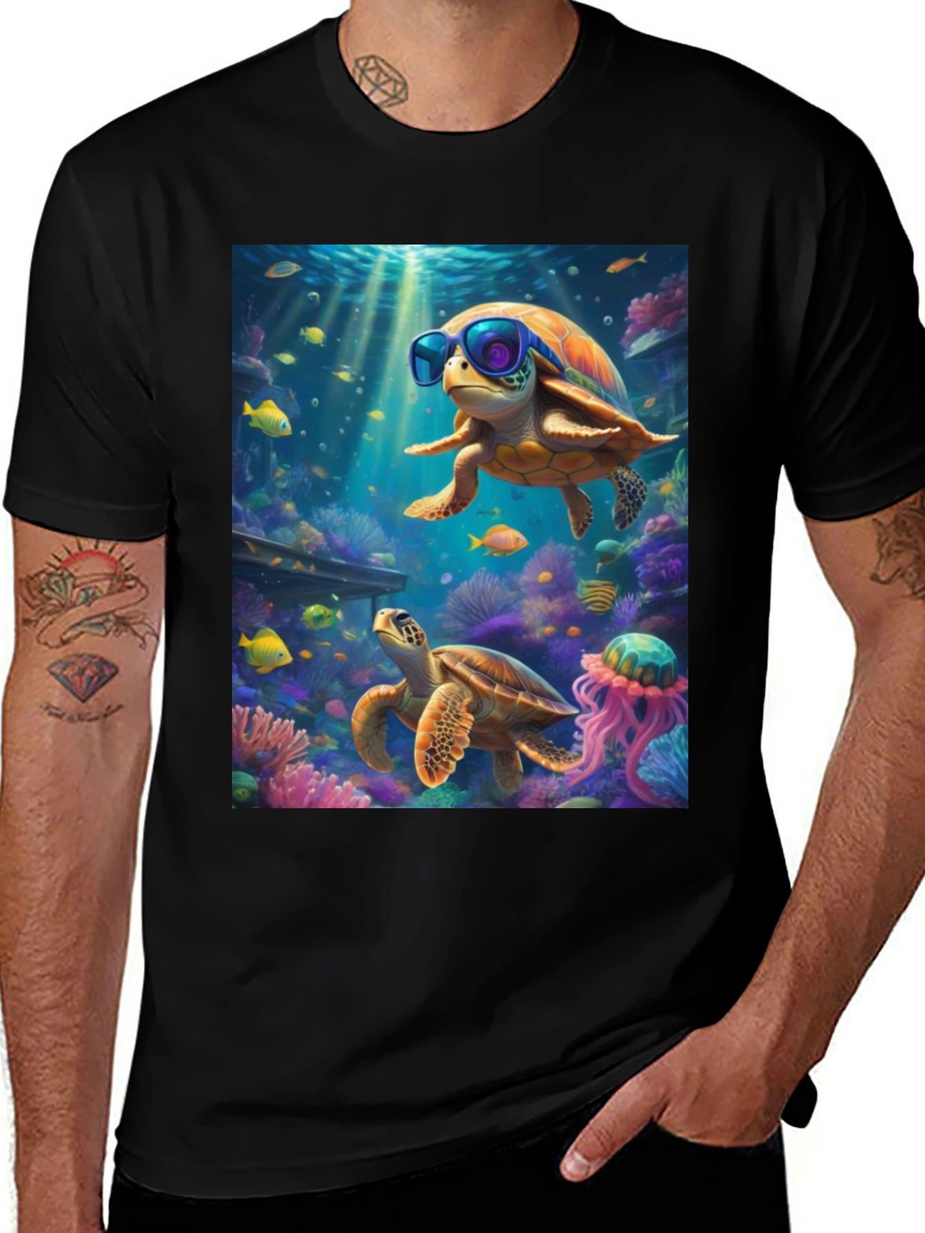Variant 25 of Cool Turtle Graphic Tee