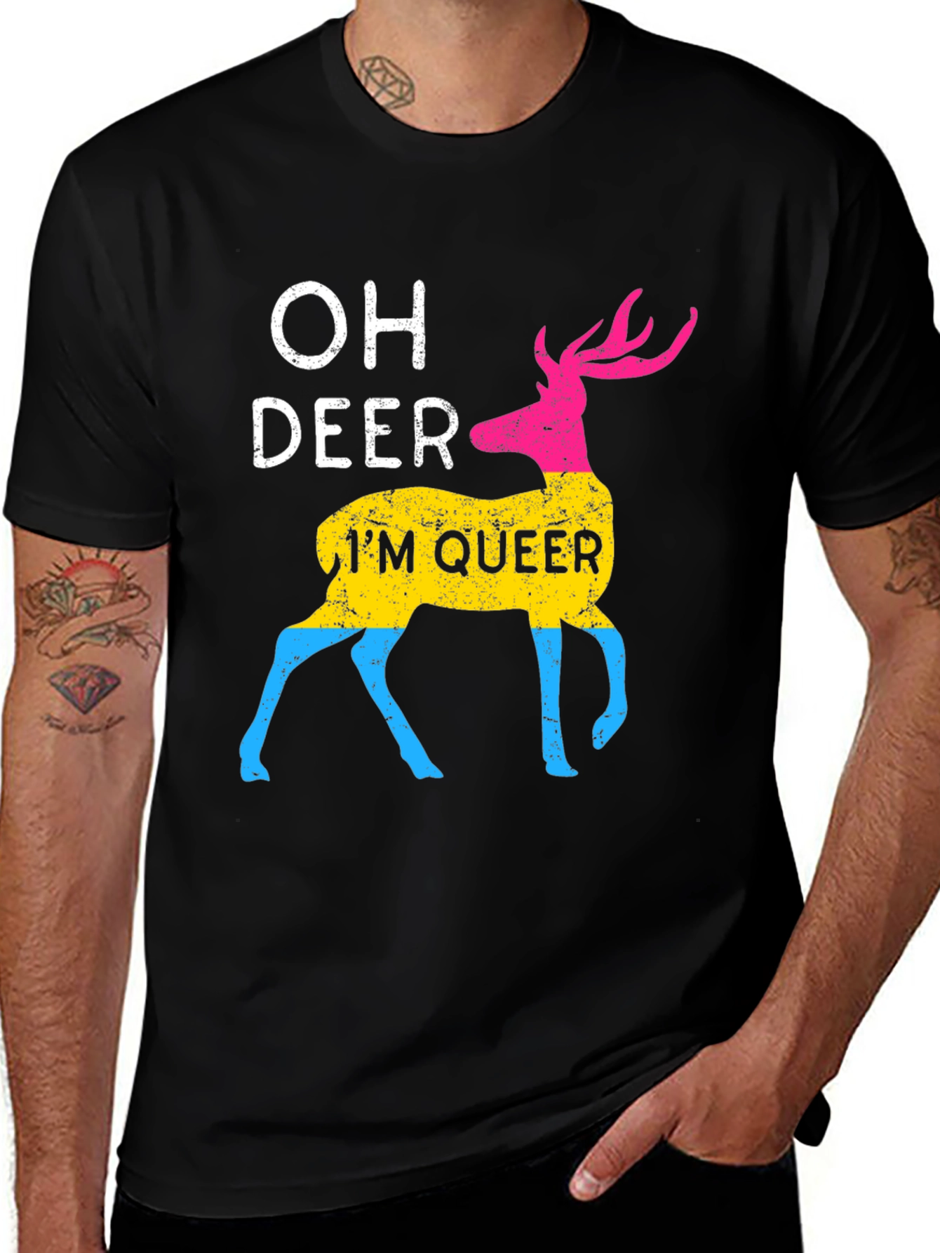 Variant 2 of Oh Deer I'm Queer T-Shirt