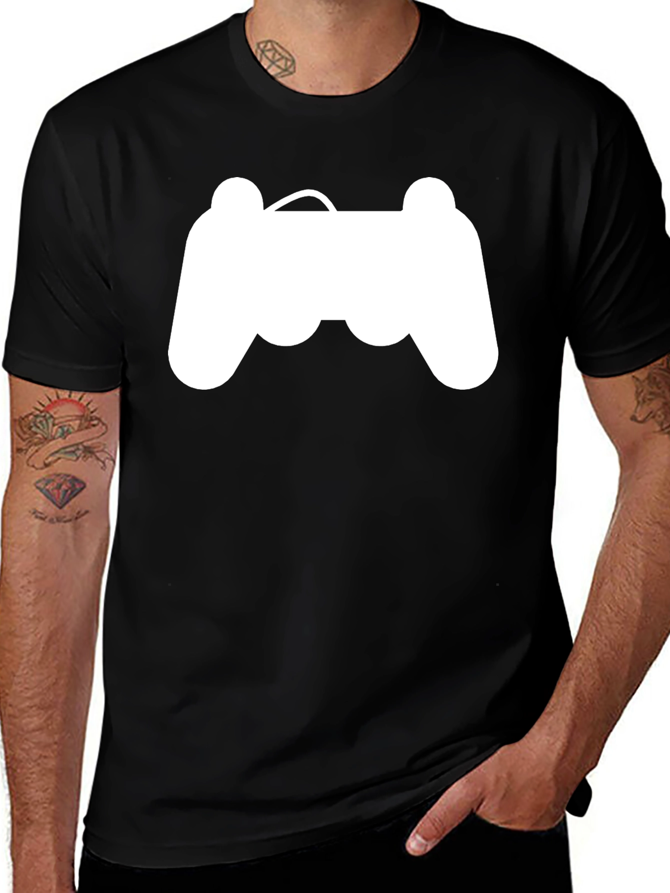 Variant 7 of Gamer Tee - White Console Graphic T-Shirt