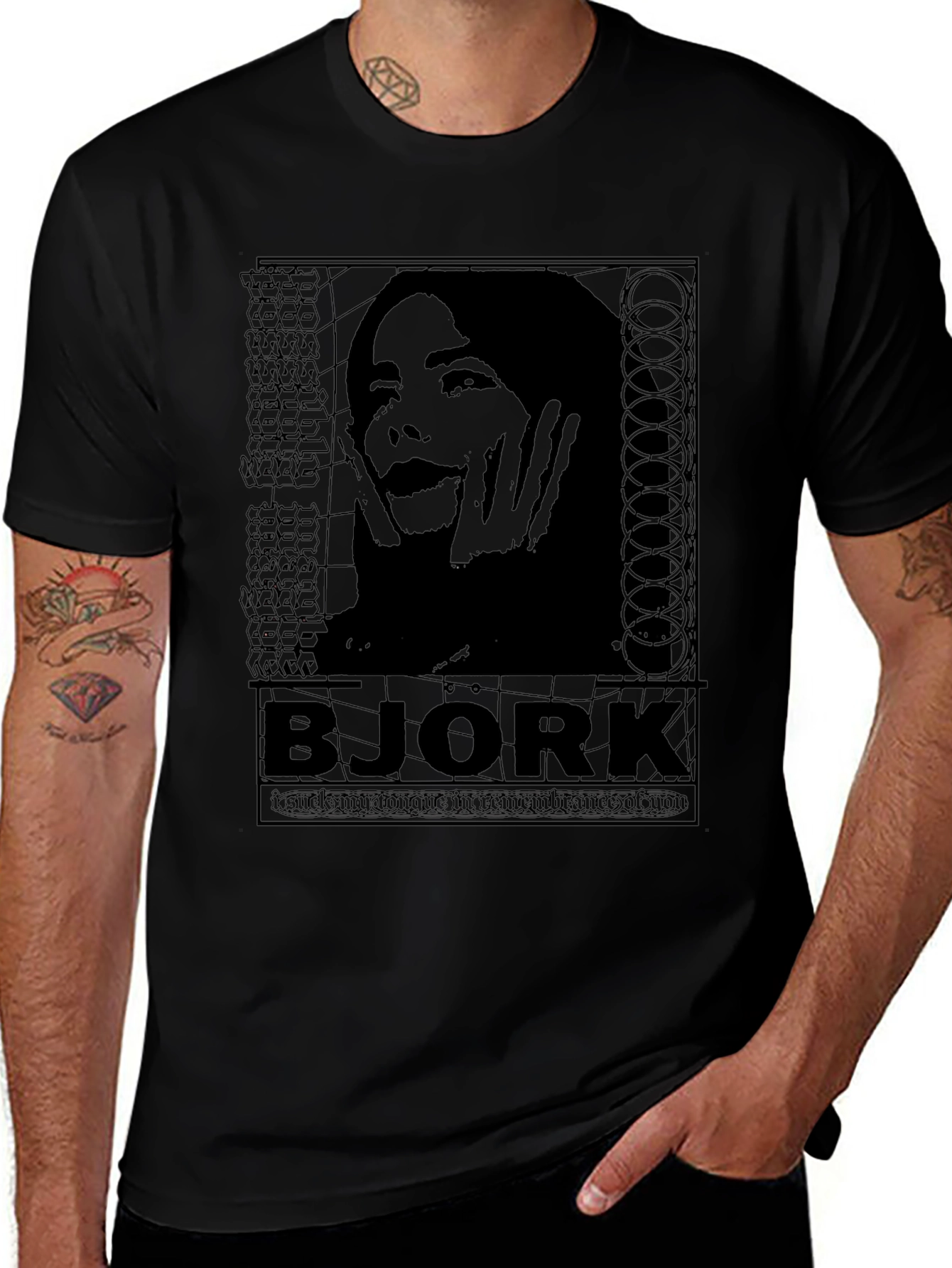 Bjork Black Graphic T-Shirt