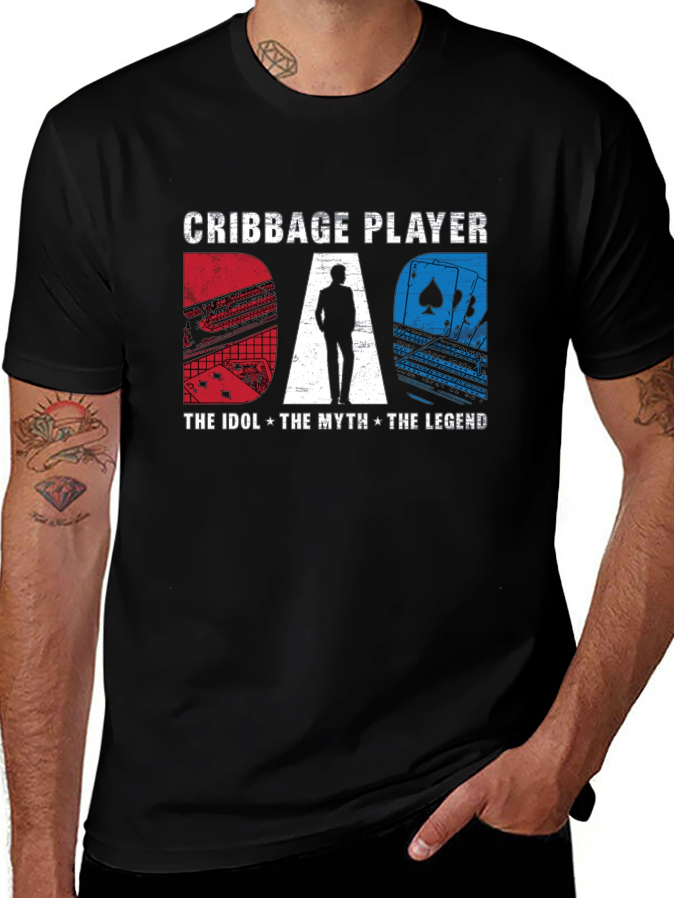 Variant 7 of Cribbage Player Dad: The Idol, Myth, Legend T-Shirt