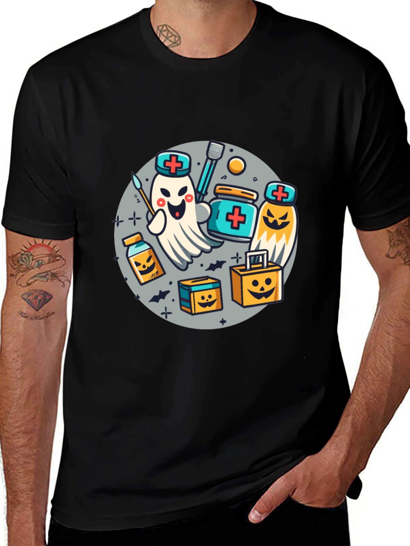Variant 5 of Halloween Nurse Ghost T-Shirt