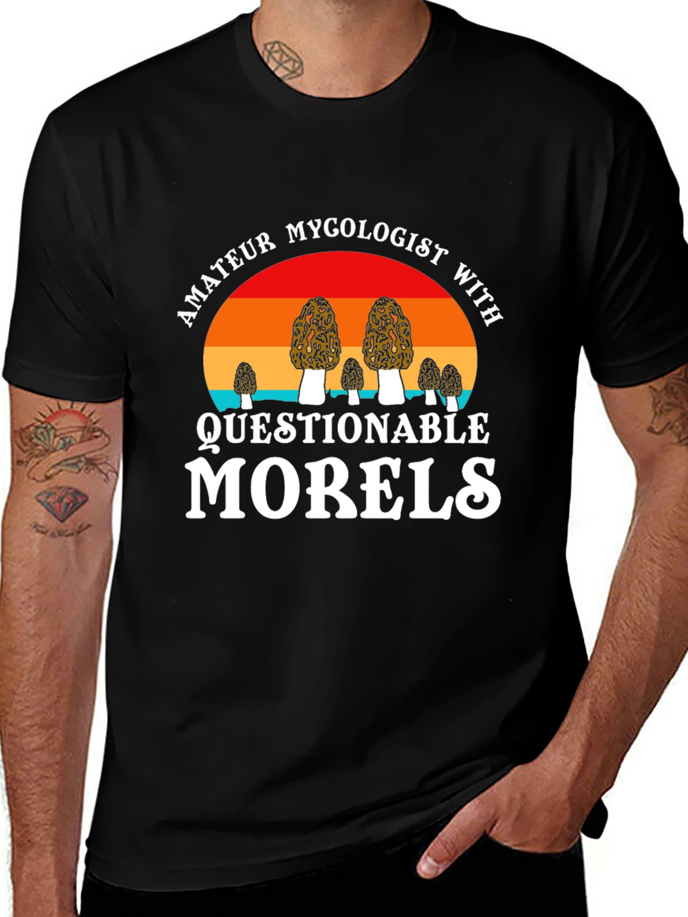 Variant 7 of Amateur Mycologist Questionable Morels Graphic Tee