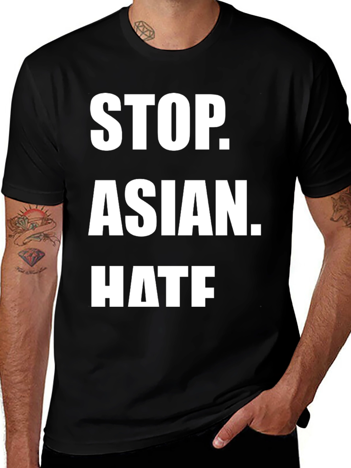 Variant 28 of Stop Asian Hate T-Shirt - Black