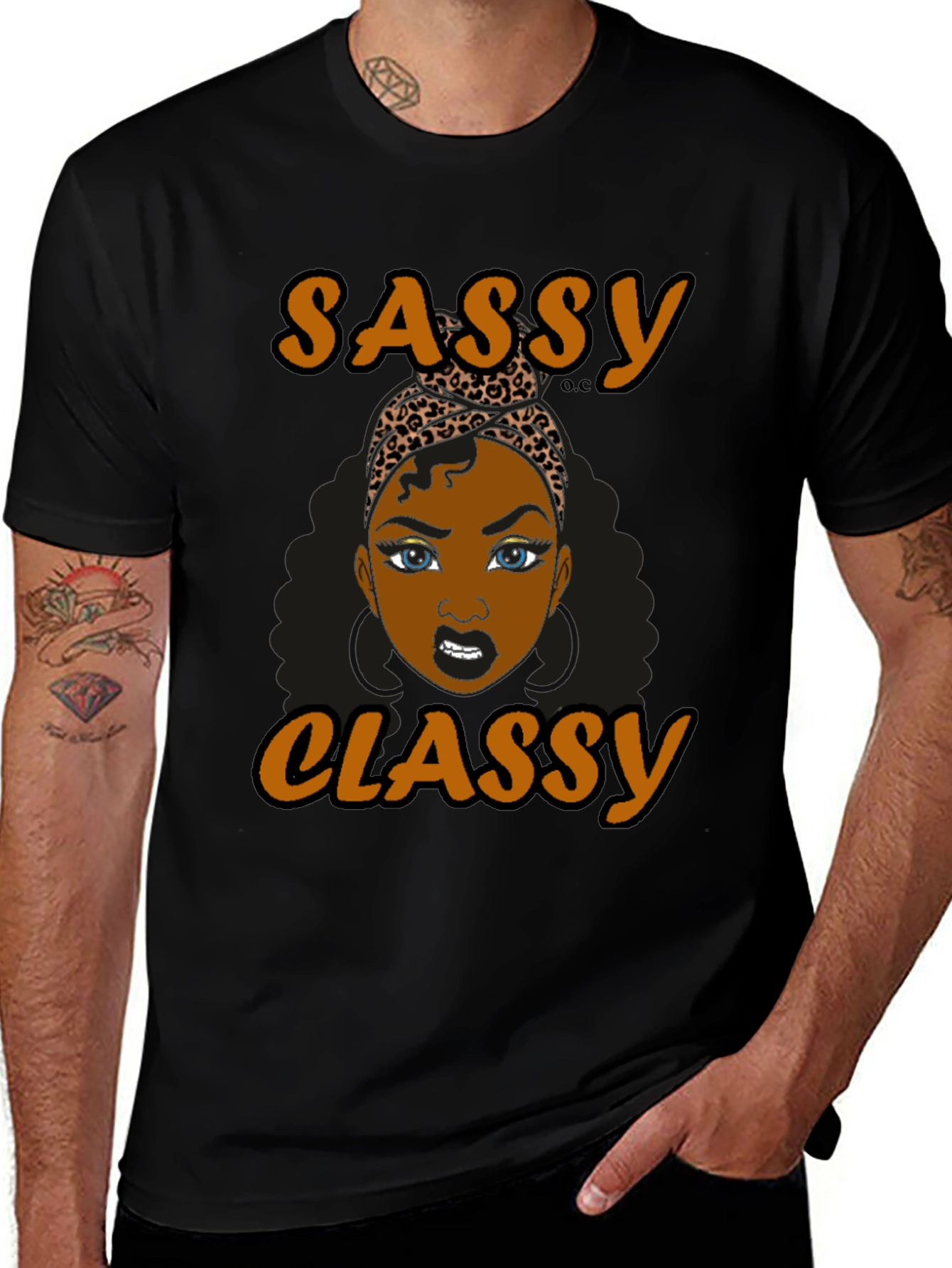 Variant 10 of Sassy Classy Graphic T-Shirt - Unisex Black Tee