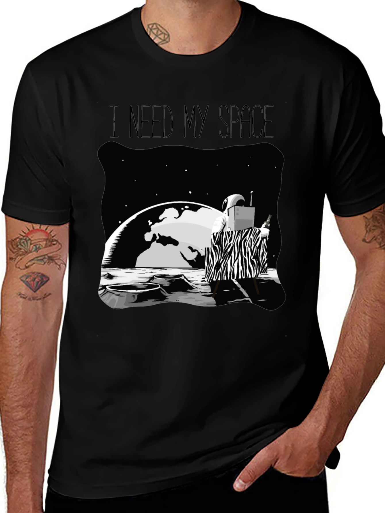 Variant 27 of I Need My Space Graphic Tee - Unique Design Comfort Fit