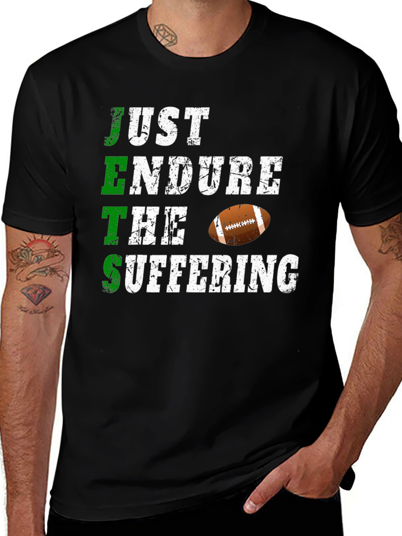 Variant 7 of Just Endure The Suffering Football T-Shirt