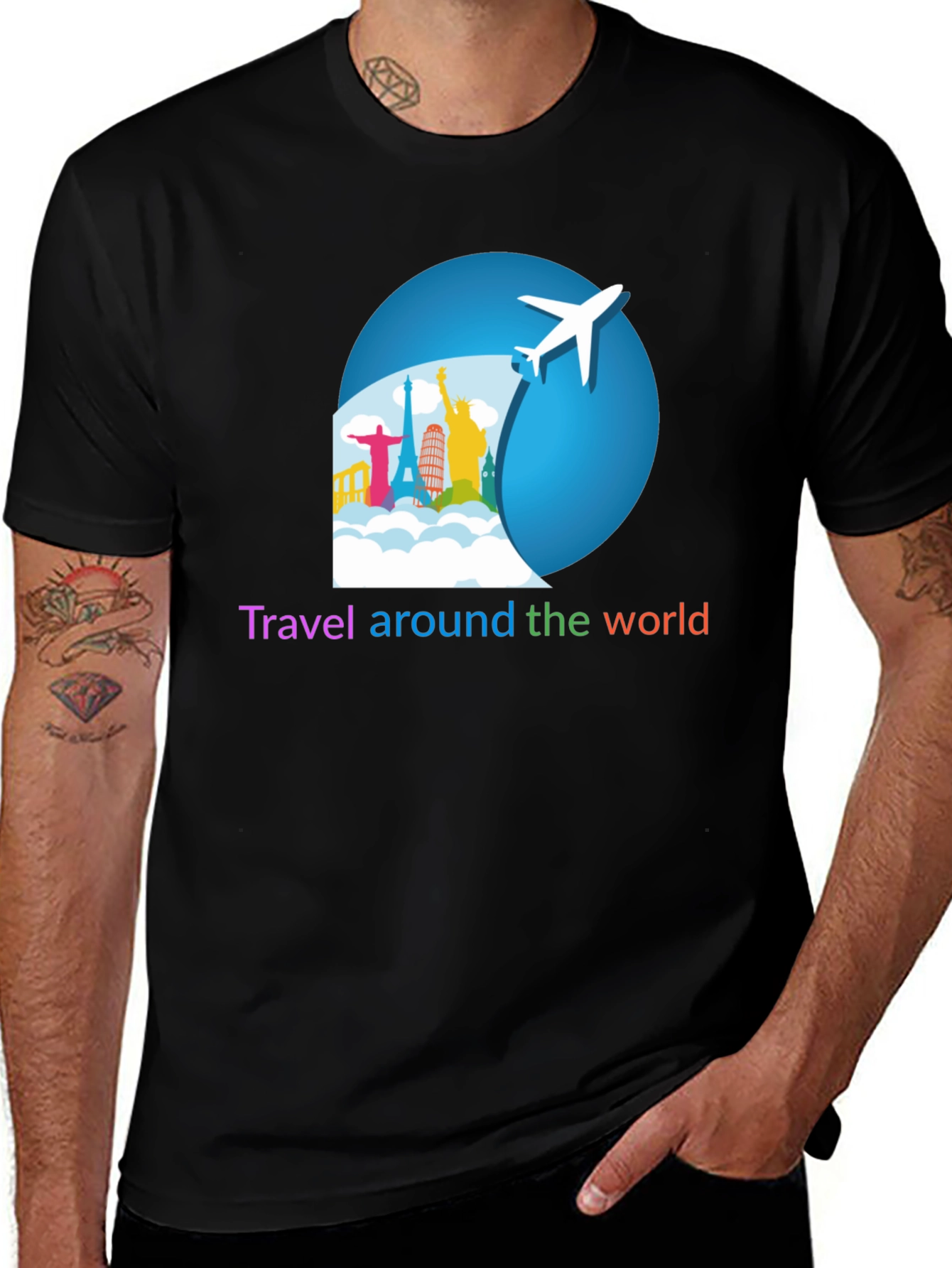 Variant 13 of Travel Around the World Graphic Tee