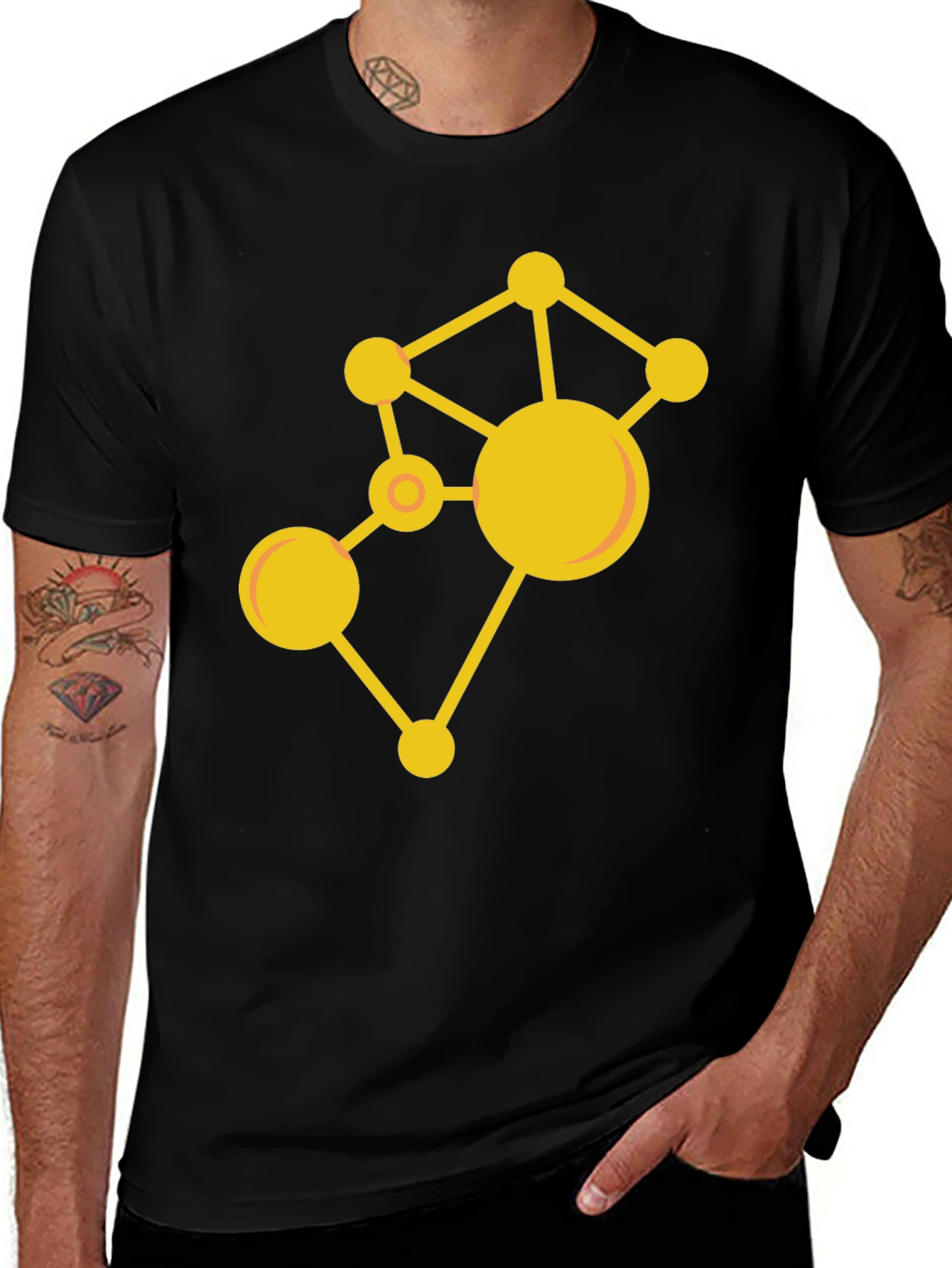 Variant 5 of Geometric Graphic Tee - Modern Design