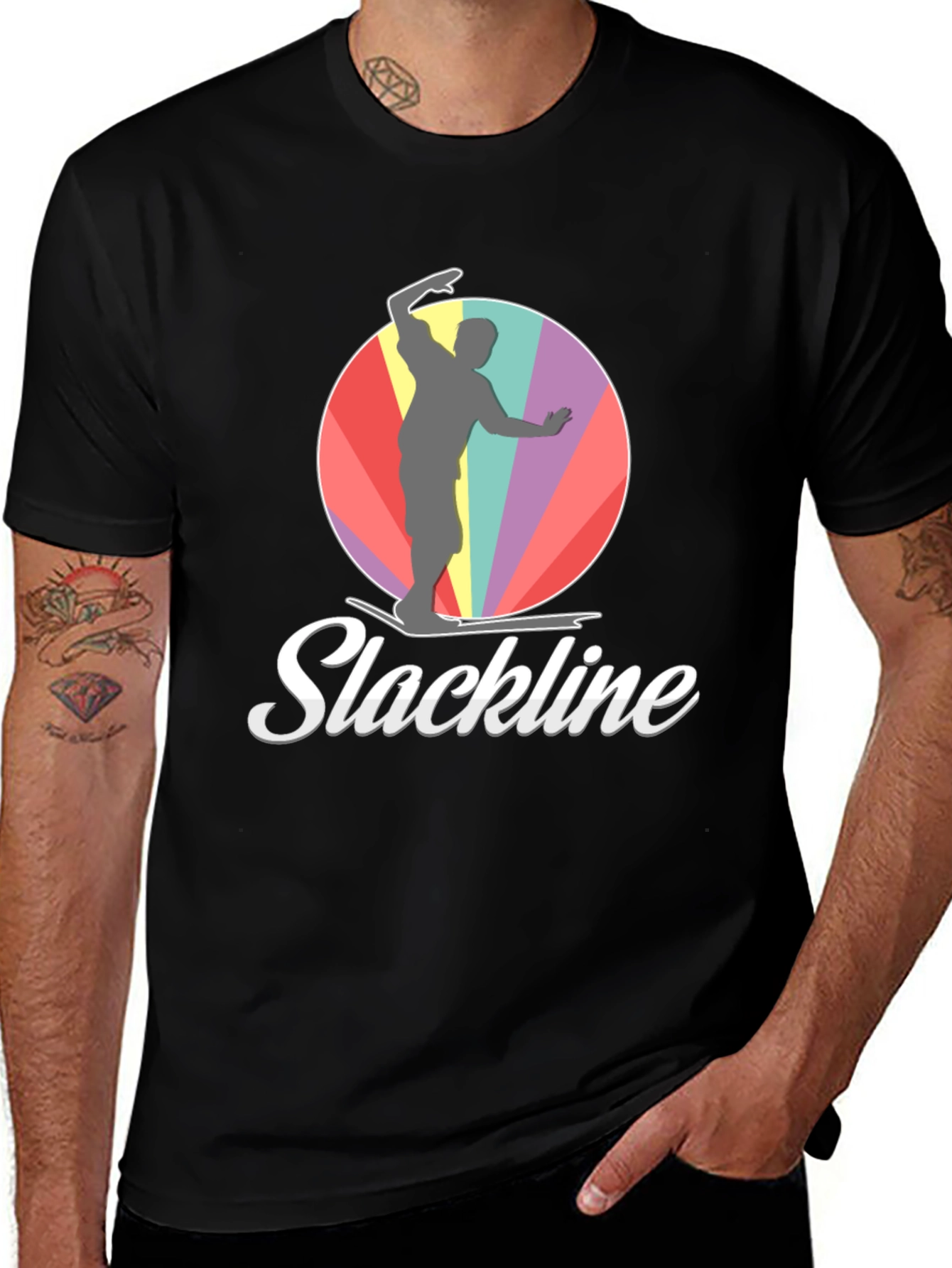 Slackline Graphic Tee - Colorful Balance