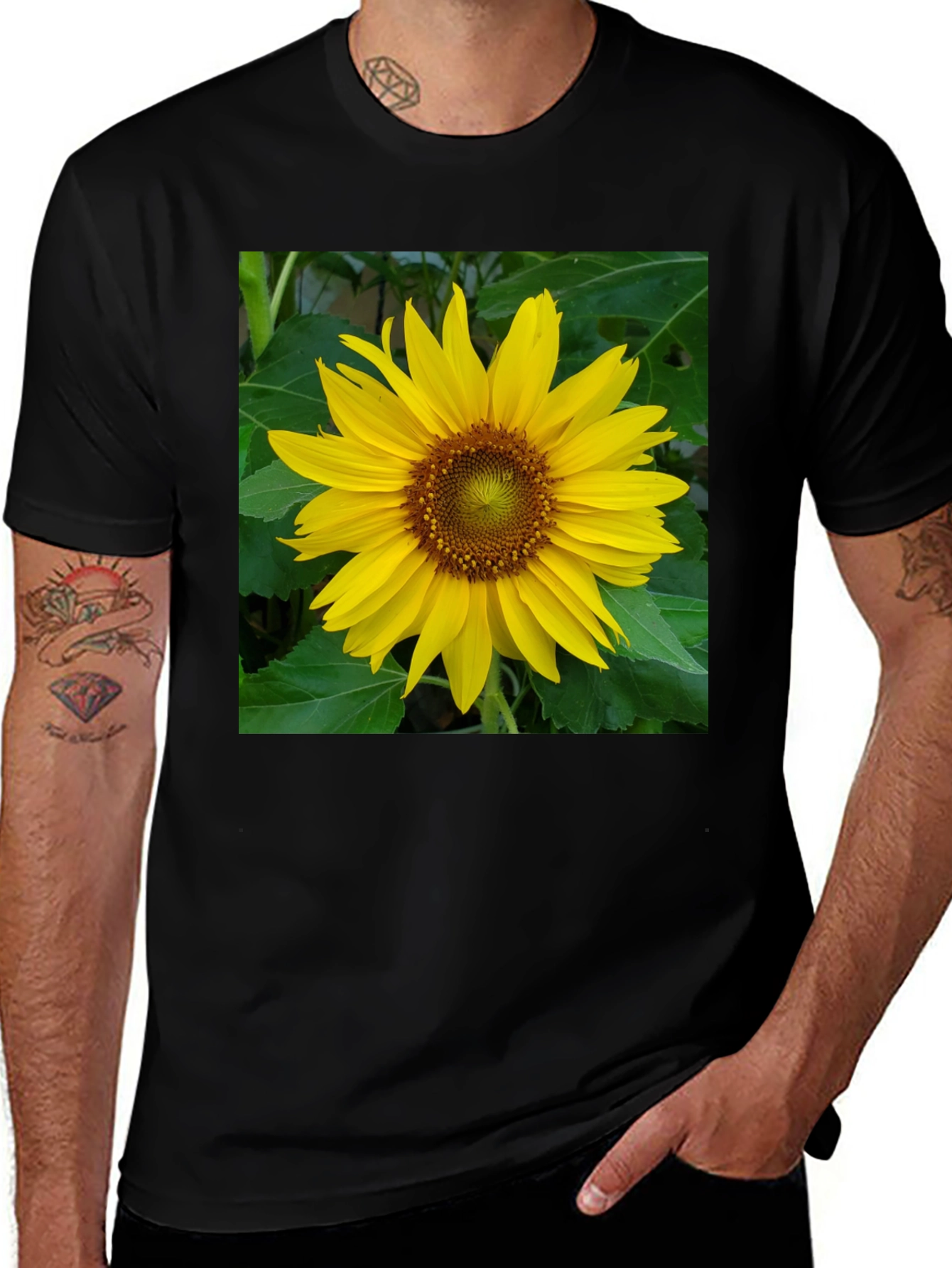 Variant 9 of Sunflower Graphic Tee - Black Casual Shirt
