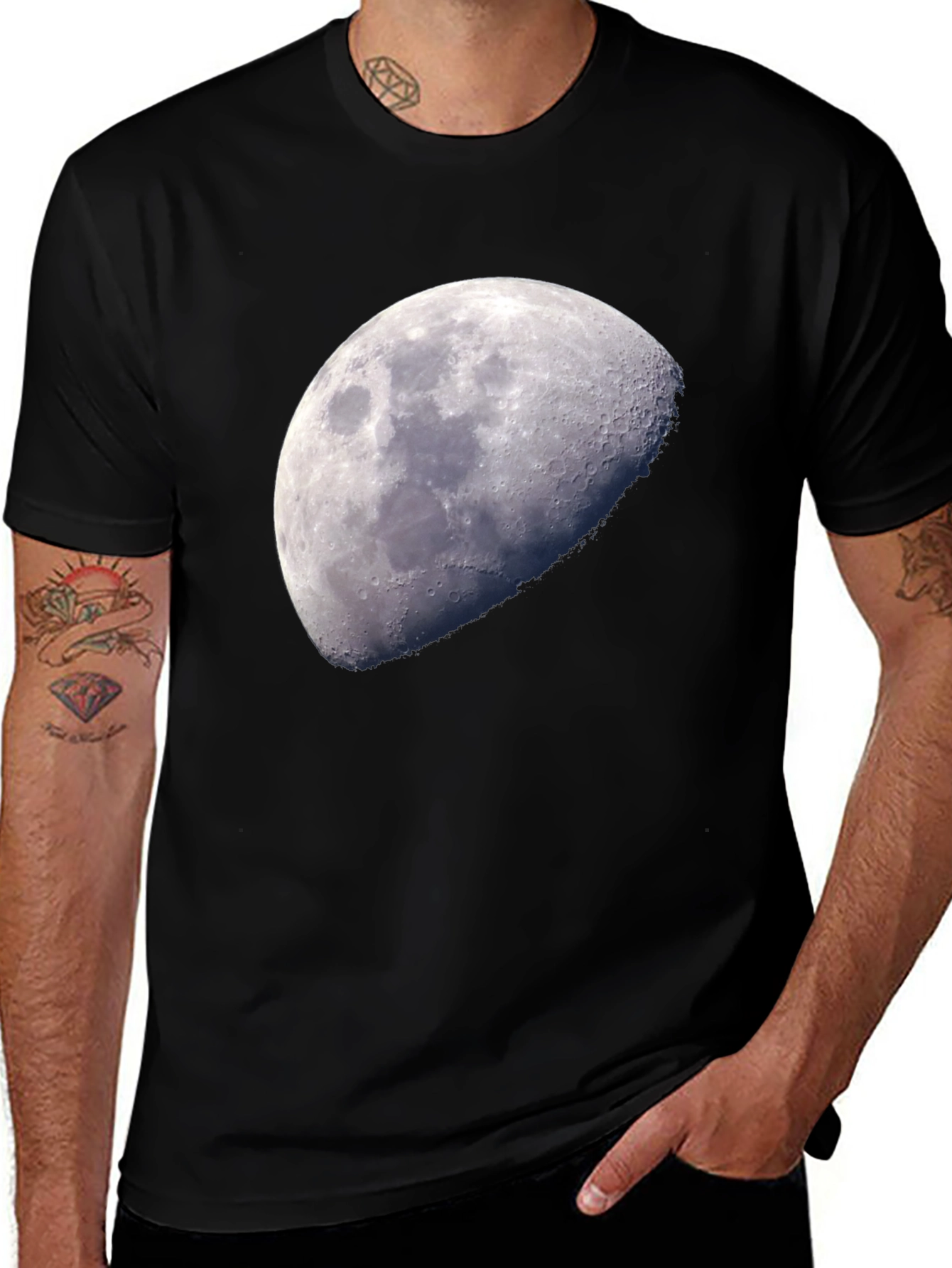 Lunar Phase T-Shirt - Celestial Moon Design