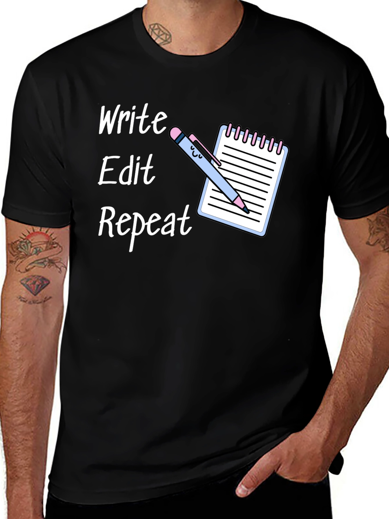 Variant 12 of Write Edit Repeat T-Shirt - Writer's Tee