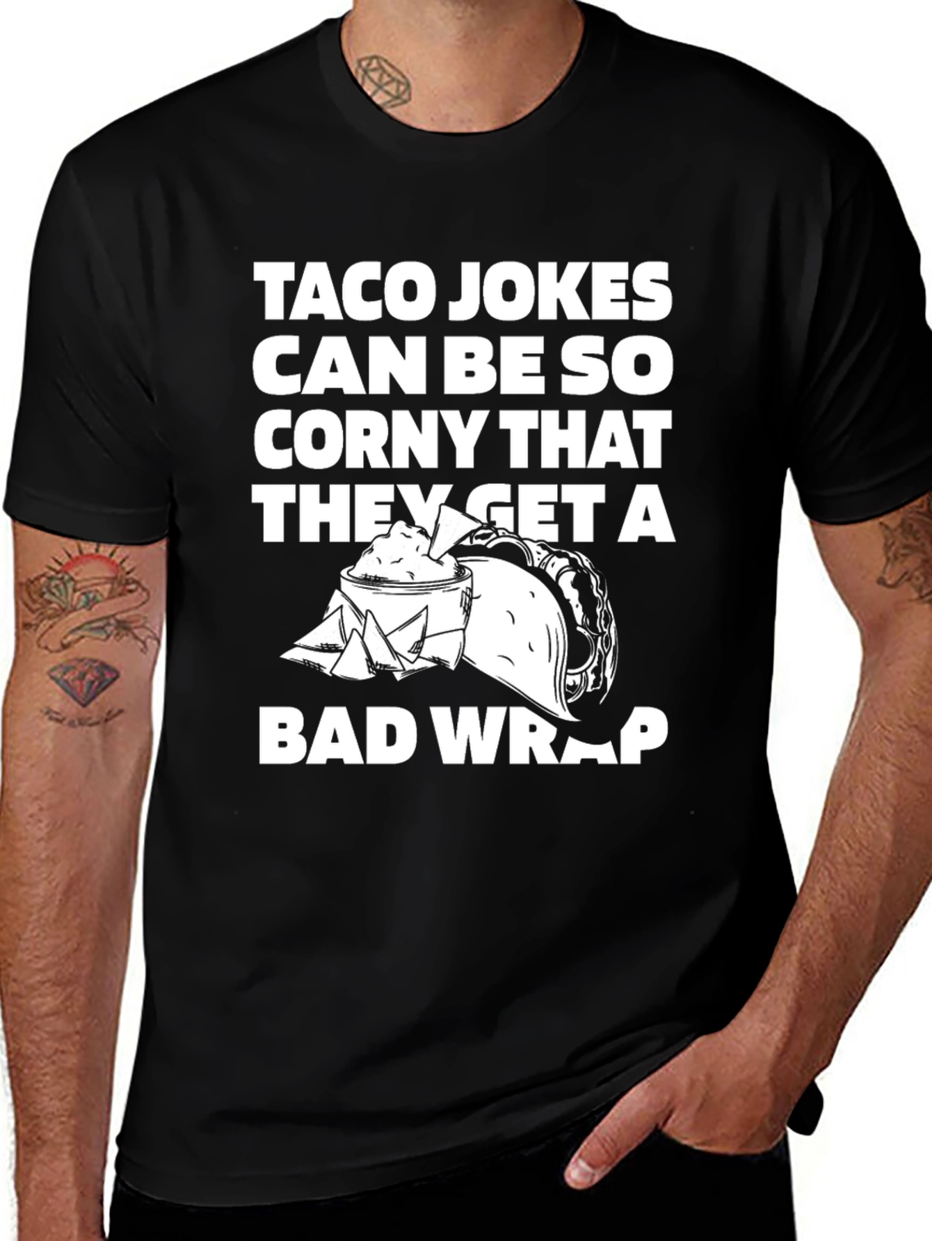 Variant 15 of Taco Jokes Graphic T-Shirt - Corny Humor Tee