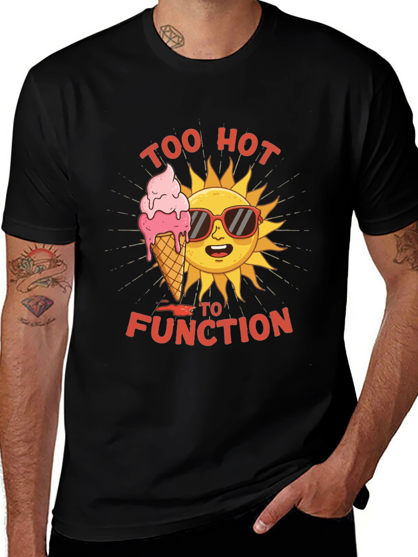 Too Hot to Function Graphic T-Shirt