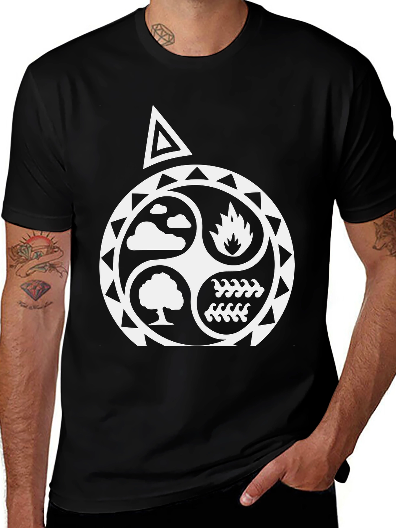 Elemental T-Shirt - Nature, Fire, Water, Air Graphic Tee