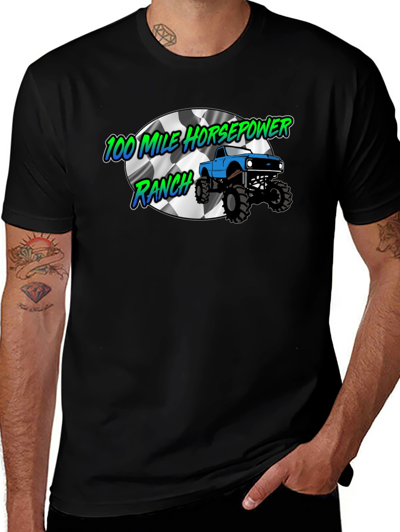 Variant 6 of 100 Mile Horsepower Ranch T-Shirt