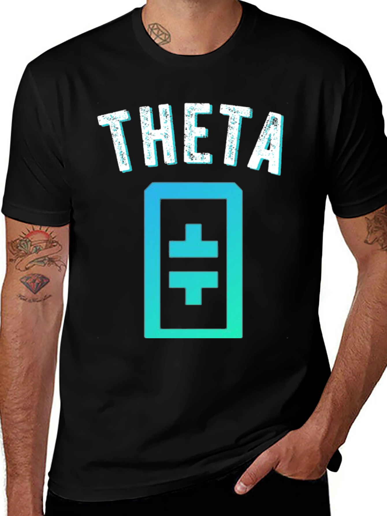 Theta Crypto Black T-Shirt