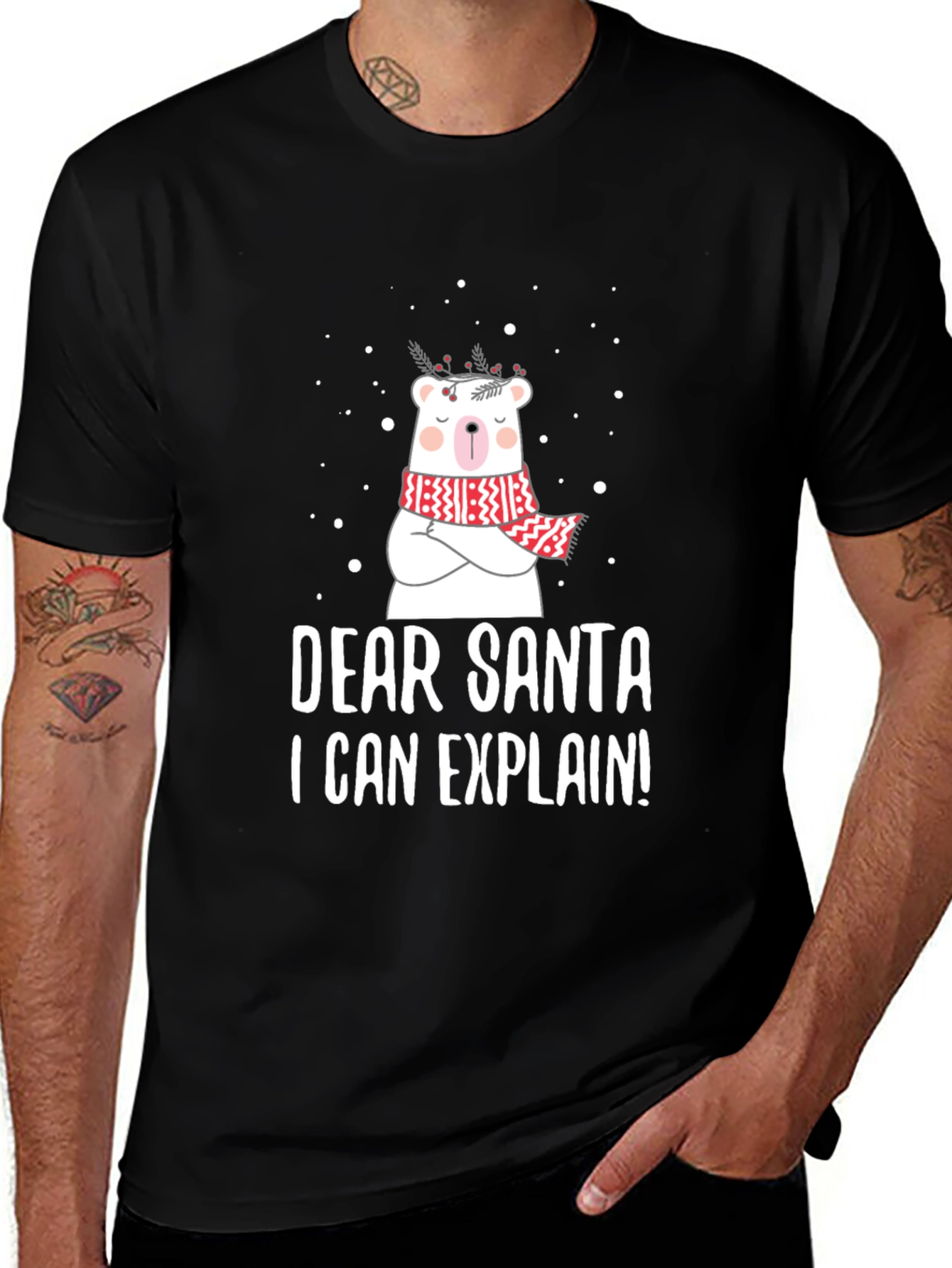 Variant 6 of Dear Santa I Can Explain Bear Graphic T-Shirt