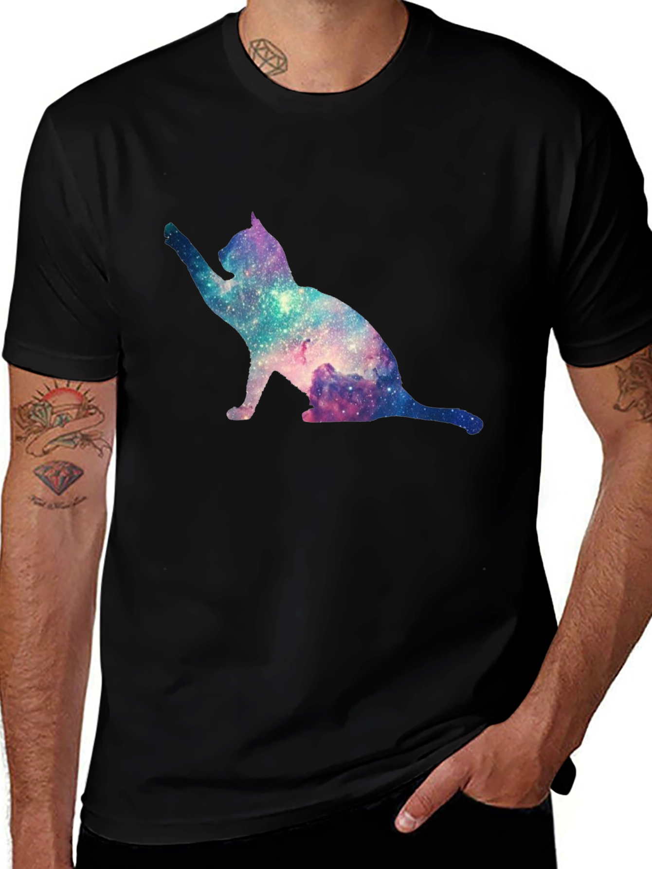 Variant 11 of Galaxy Cat T-Shirt - Unique Space Design Tee