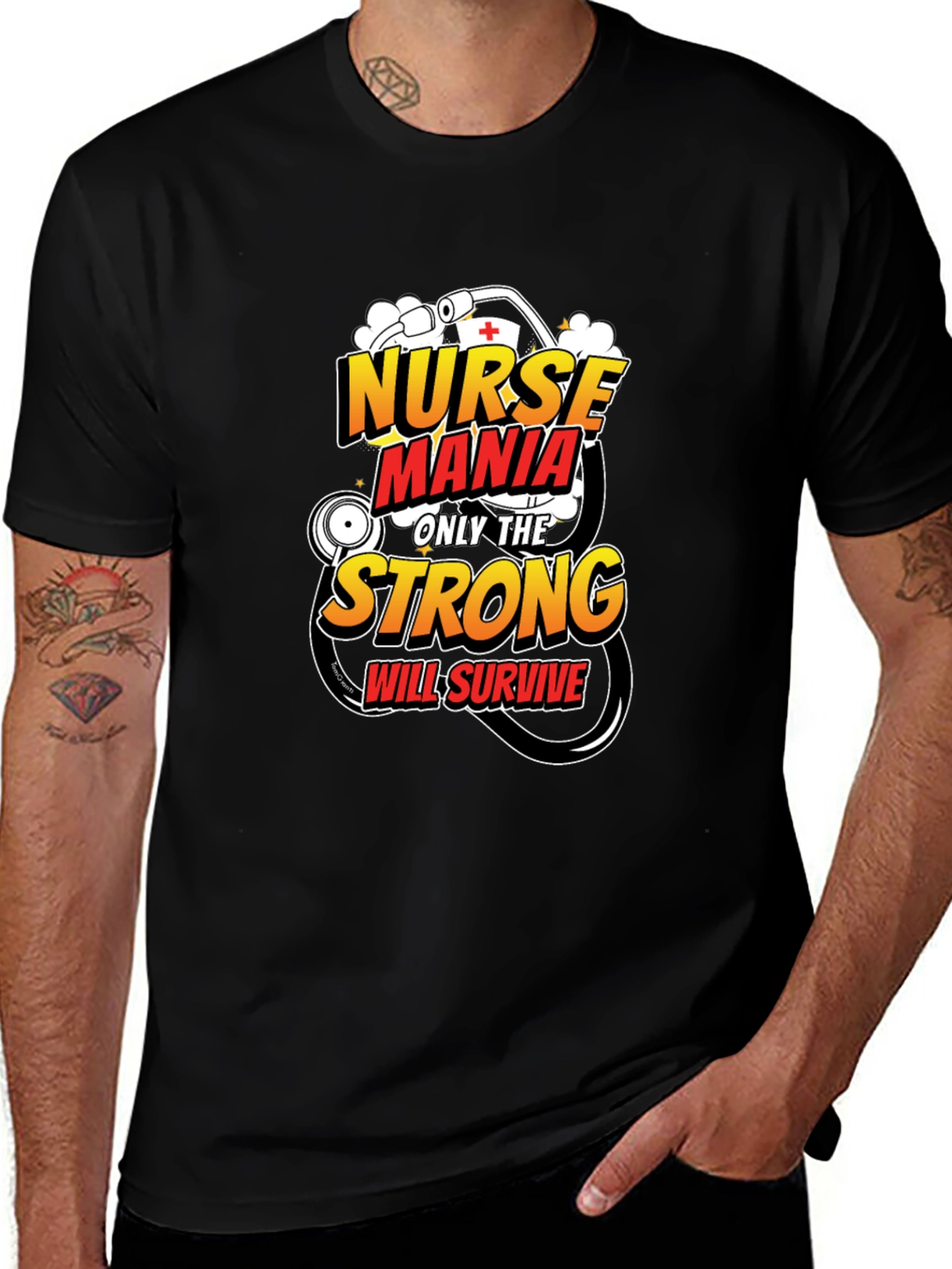Variant 22 of Nurse Mania Strong Will Survive T-Shirt