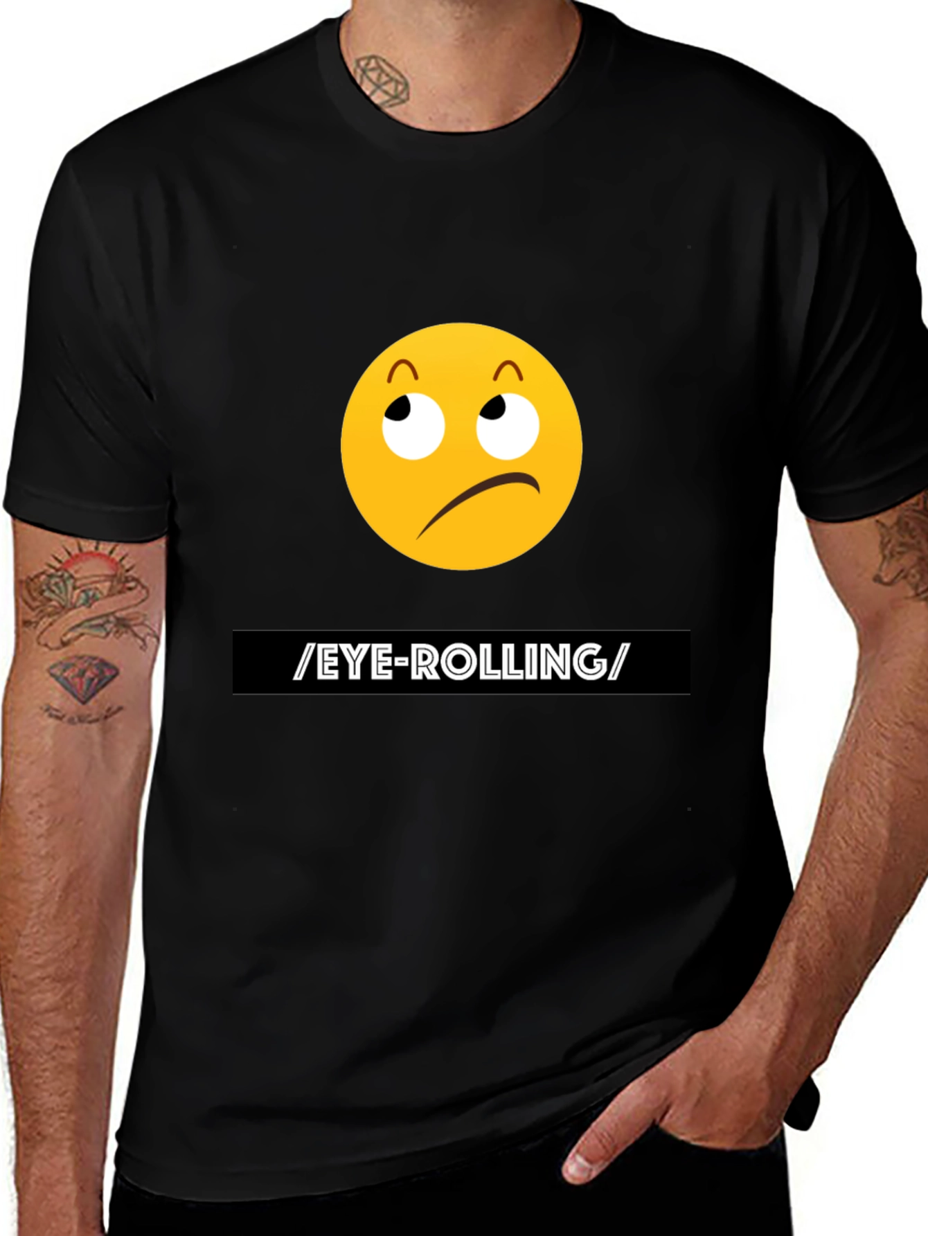 Eye-Rolling Emoji Graphic T-Shirt