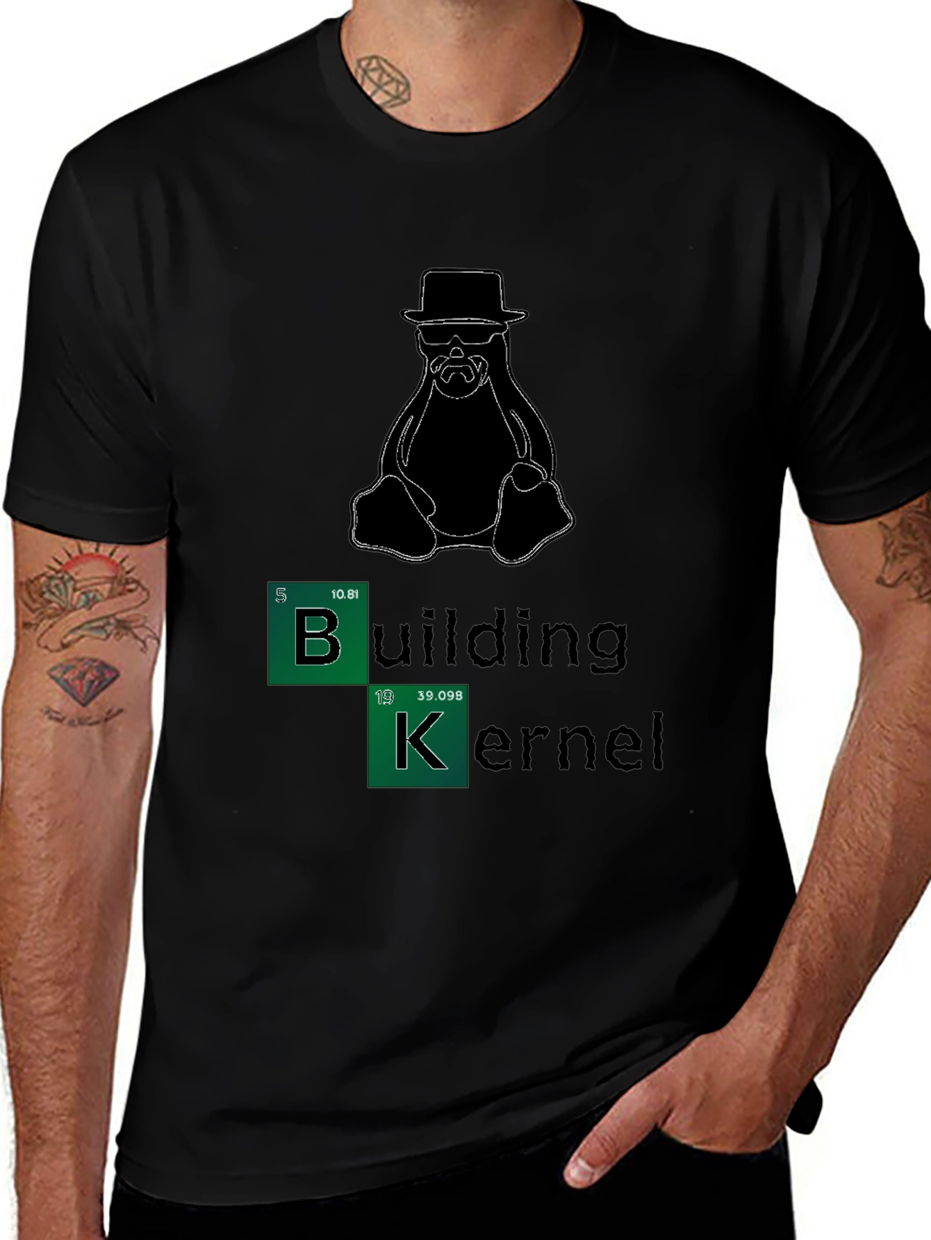Black Building Kernel Breaking Bad Penguin T-Shirt main image