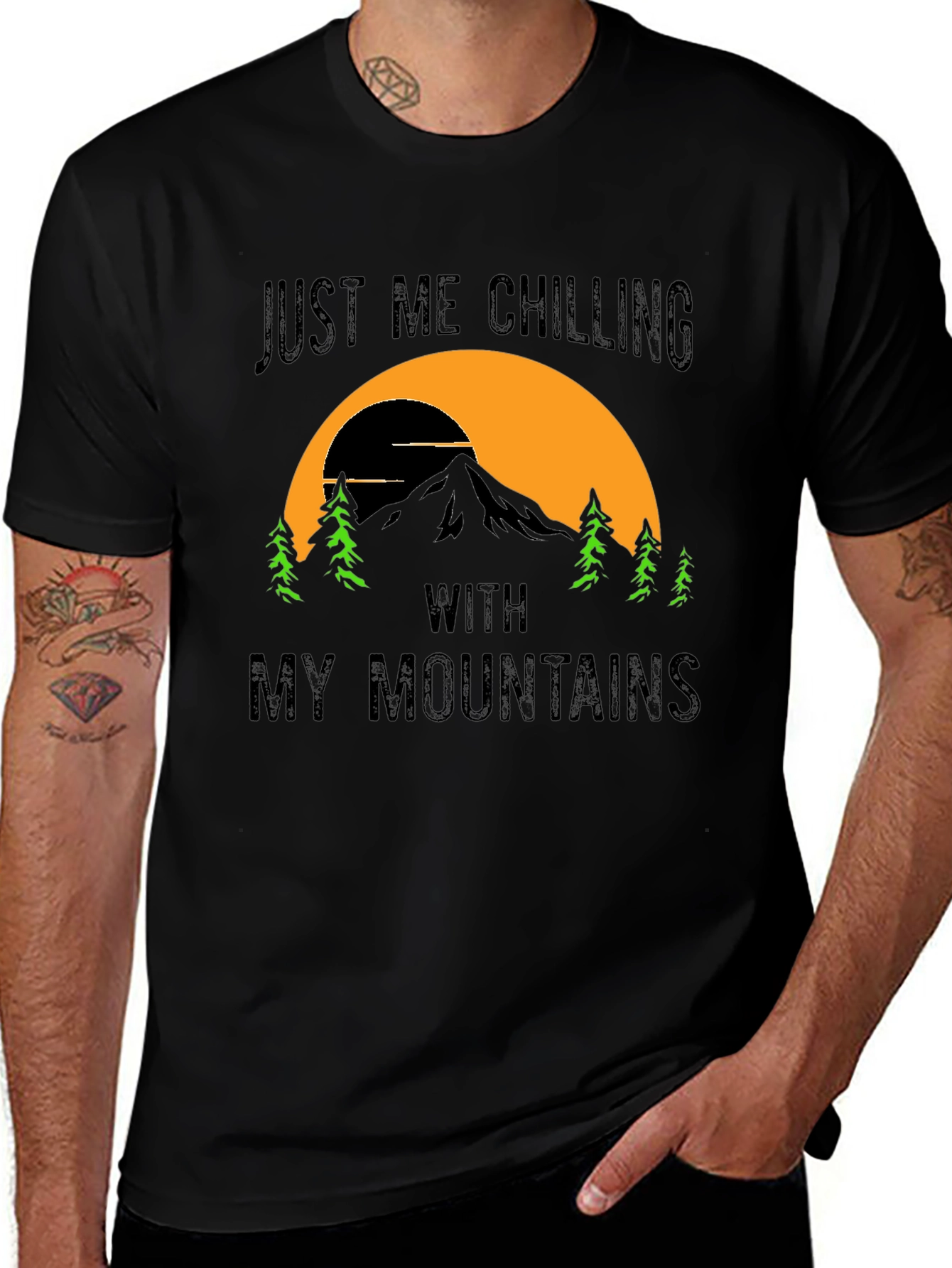 Variant 17 of Chilling With My Mountains Graphic Tee