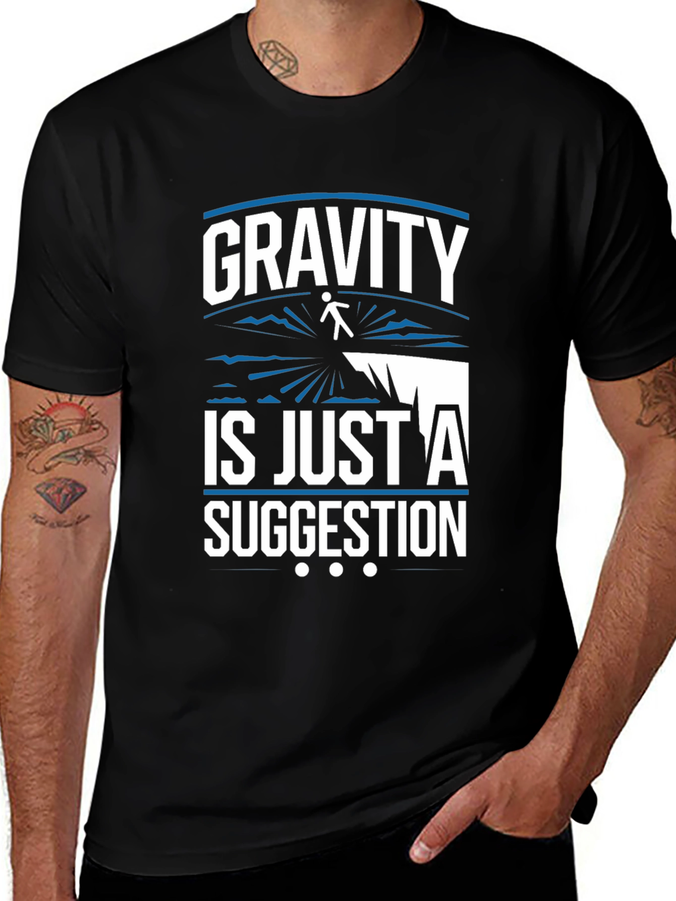 Variant 6 of Gravity Suggestion Graphic Tee - Black
