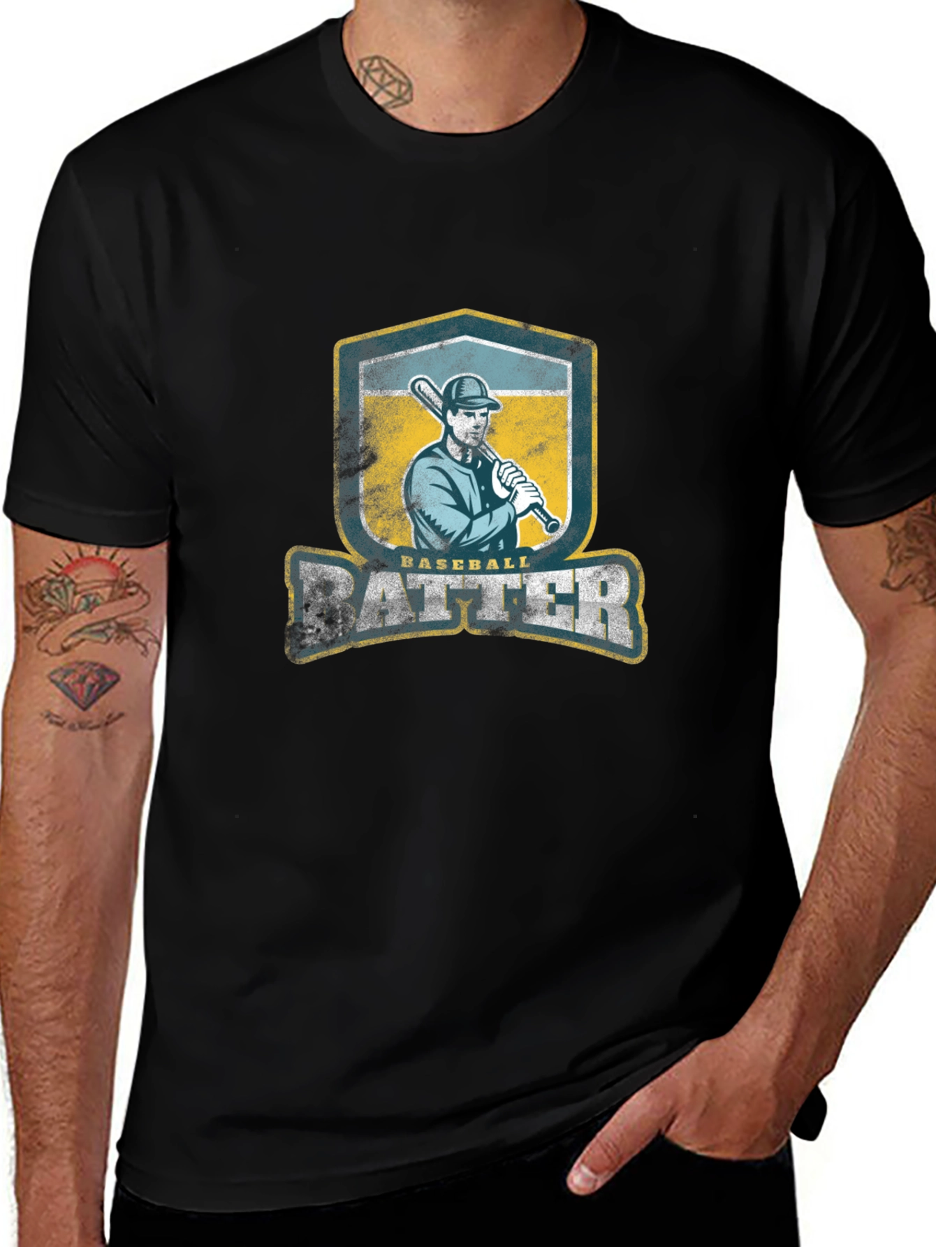 Variant 21 of Baseball Batter Graphic T-Shirt - Vintage Style