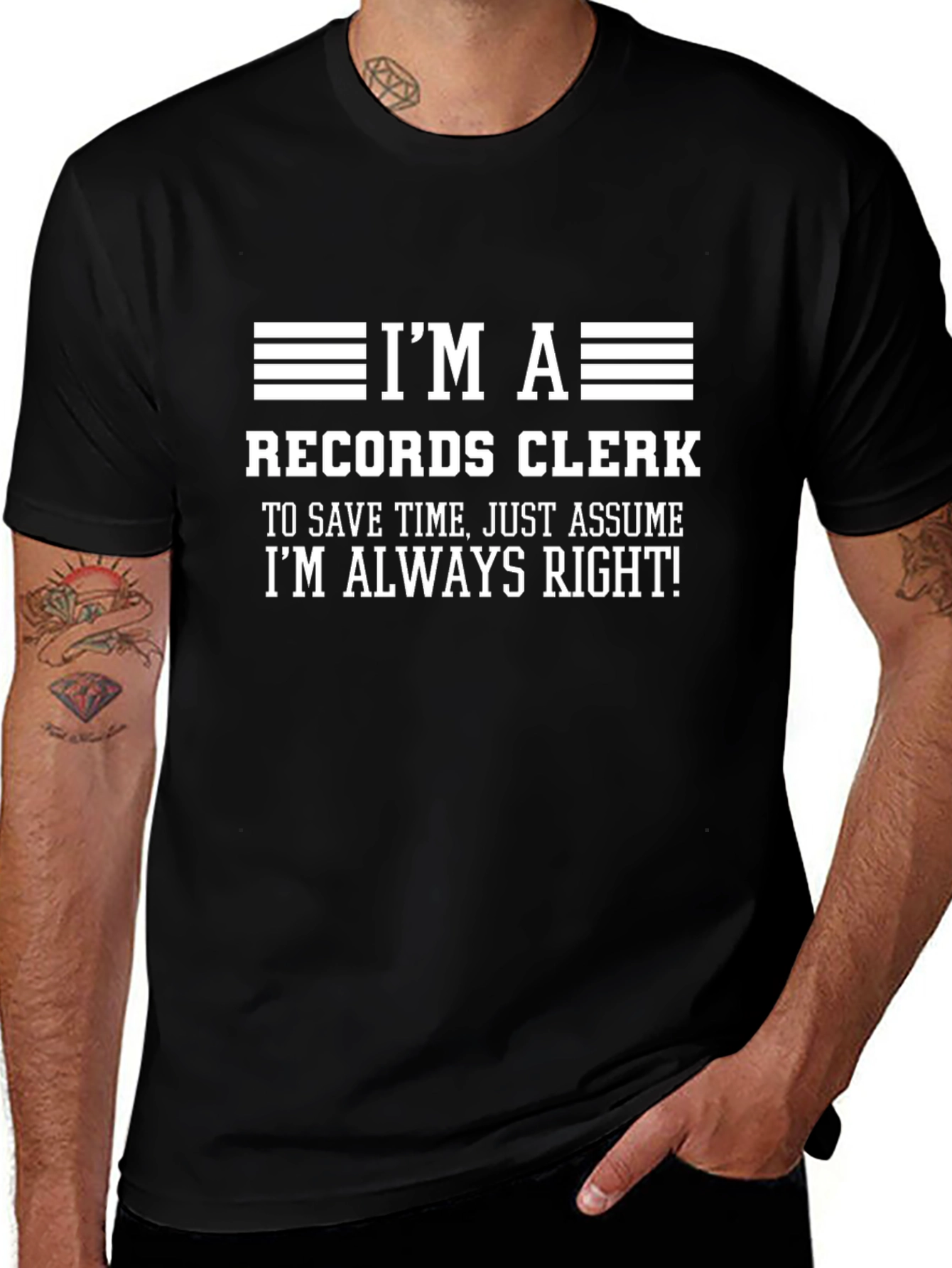 Records Clerk Always Right T-Shirt - Funny Job Tee