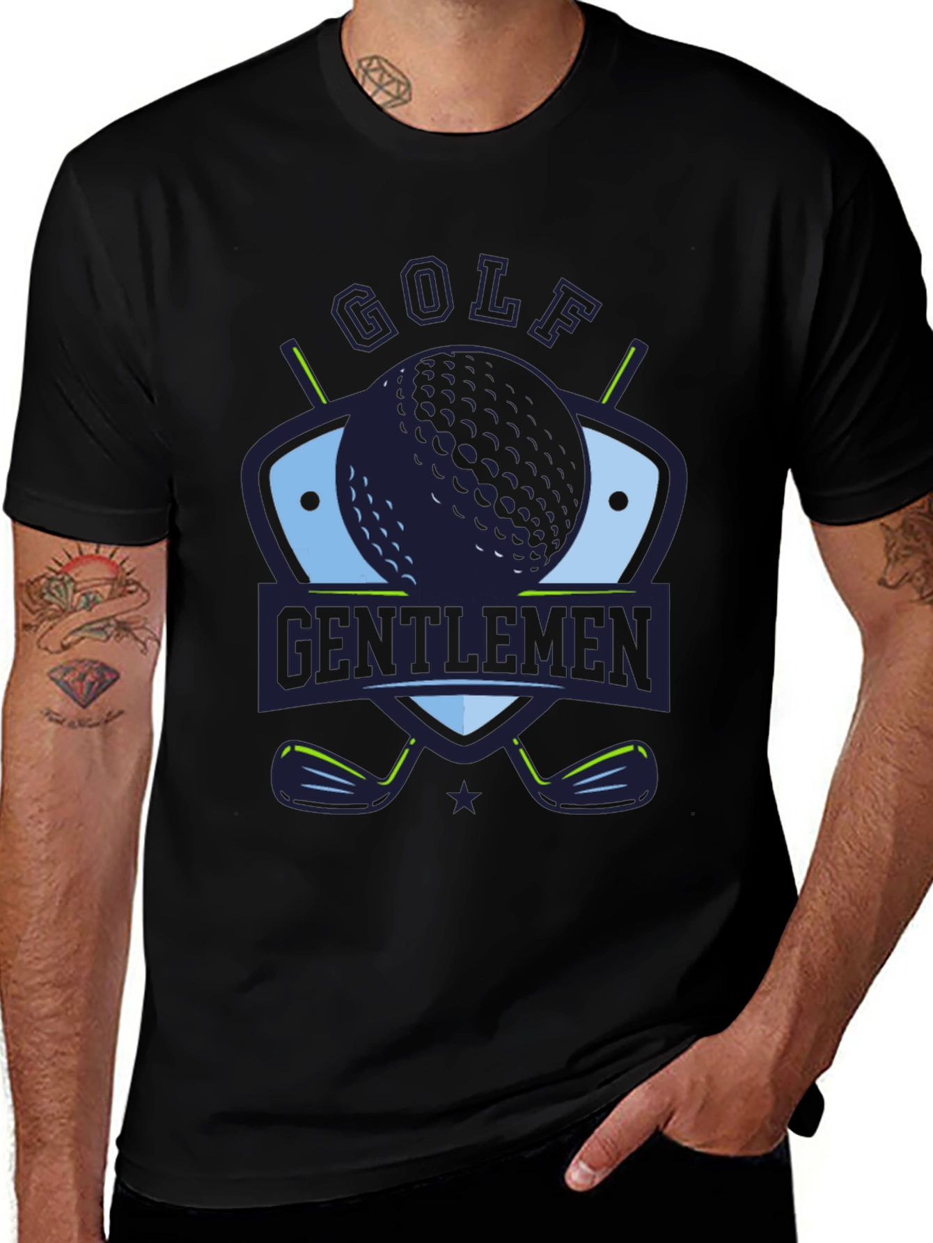 Variant 28 of Golf Gentlemen Graphic Tee - Classic Style