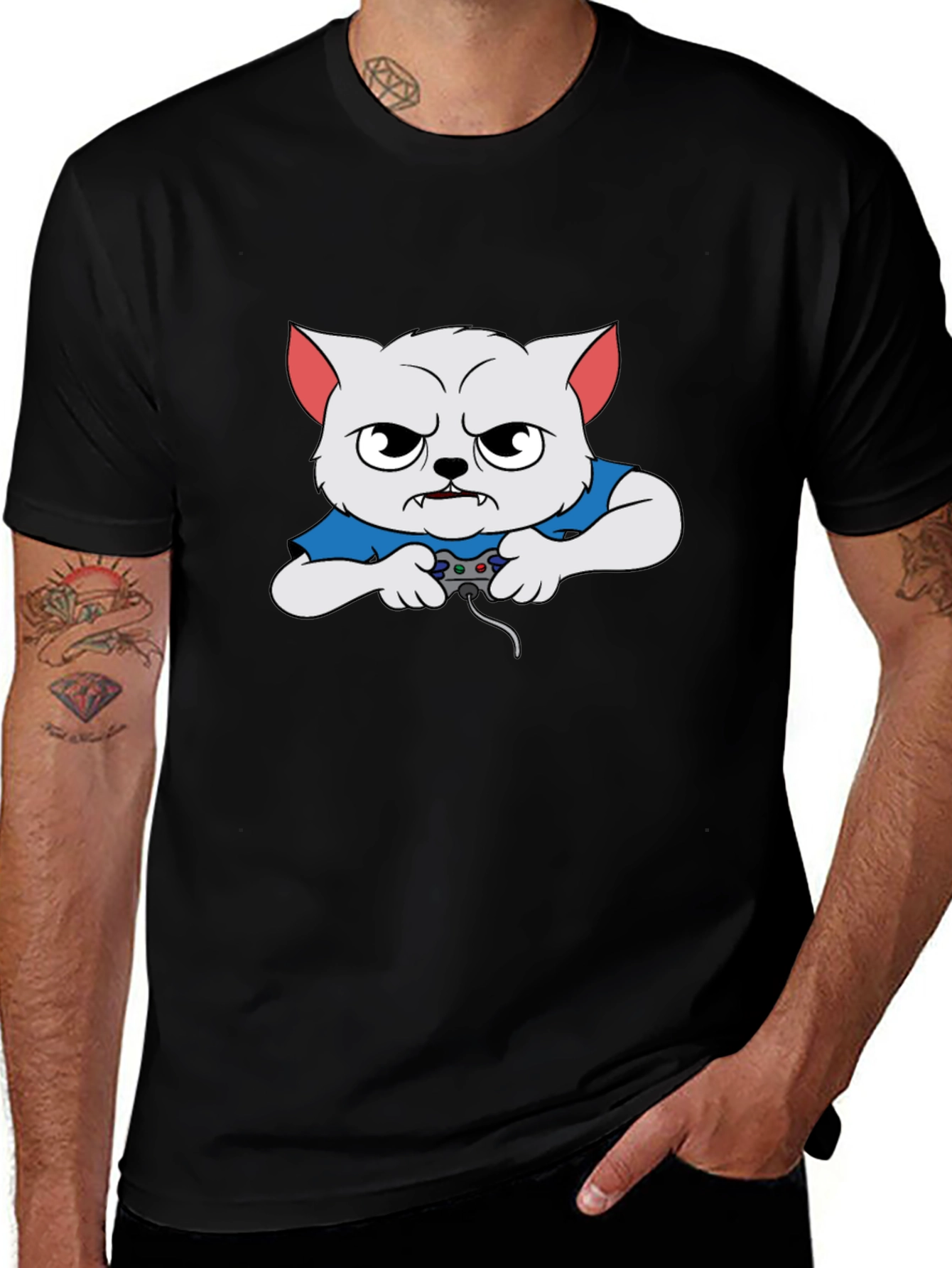 Variant 13 of Gamer Cat Graphic T-Shirt