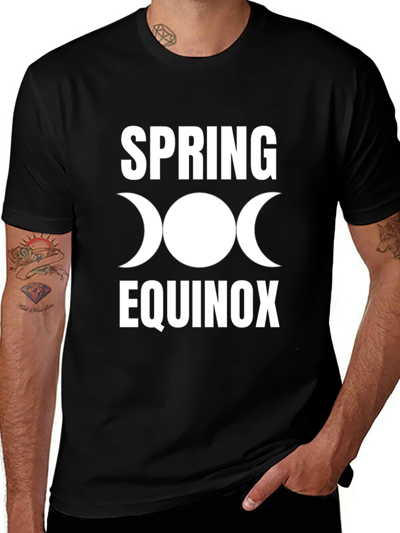 Spring Equinox T-Shirt - Wiccan Triple Moon Goddess Shirt