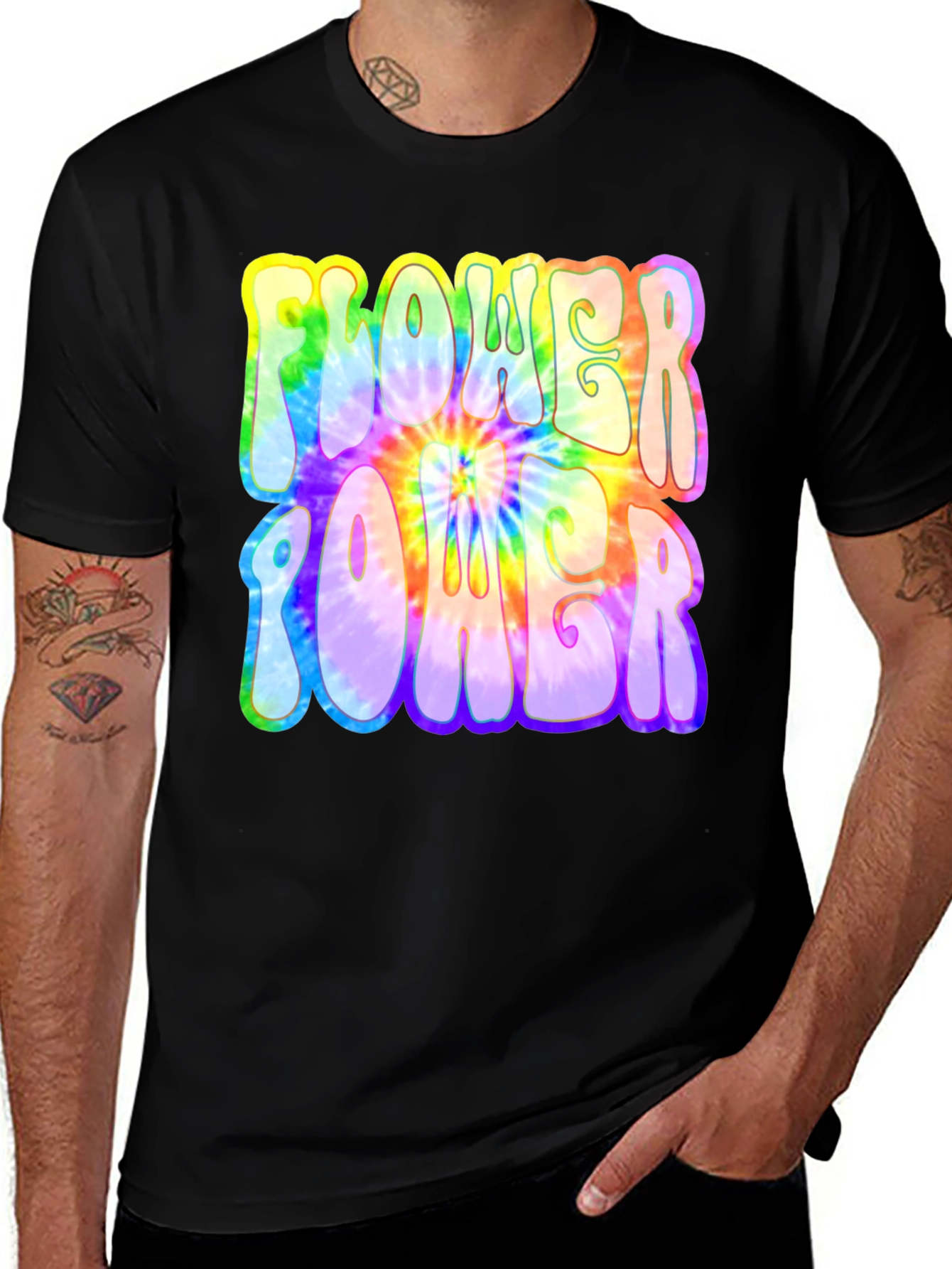 Variant 22 of Flower Power Tie-Dye Graphic T-Shirt