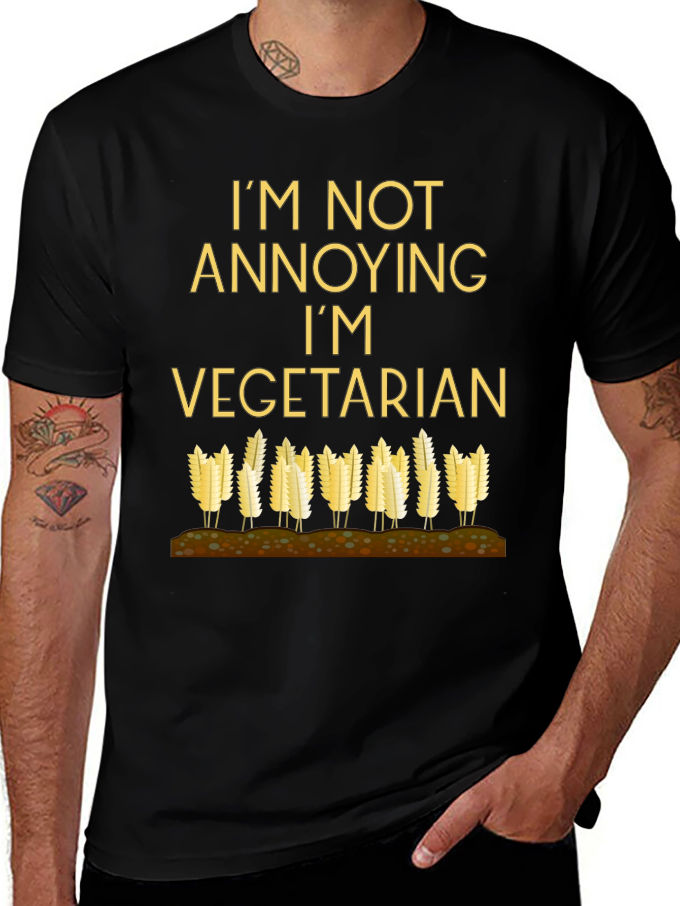 Variant 28 of Vegetarian Graphic T-Shirt - Funny Vegan Tee