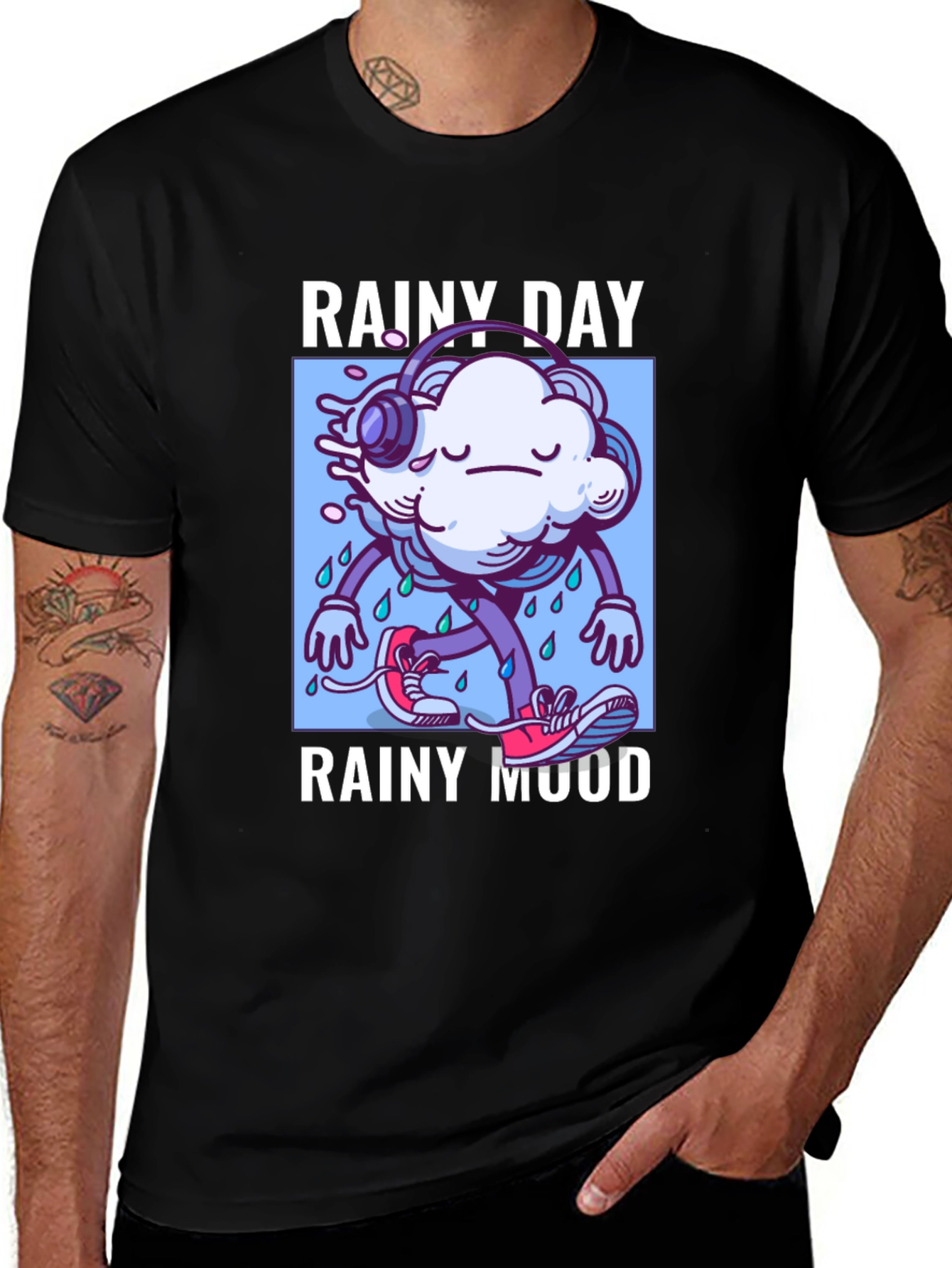 Variant 6 of Rainy Day Mood Graphic T-Shirt