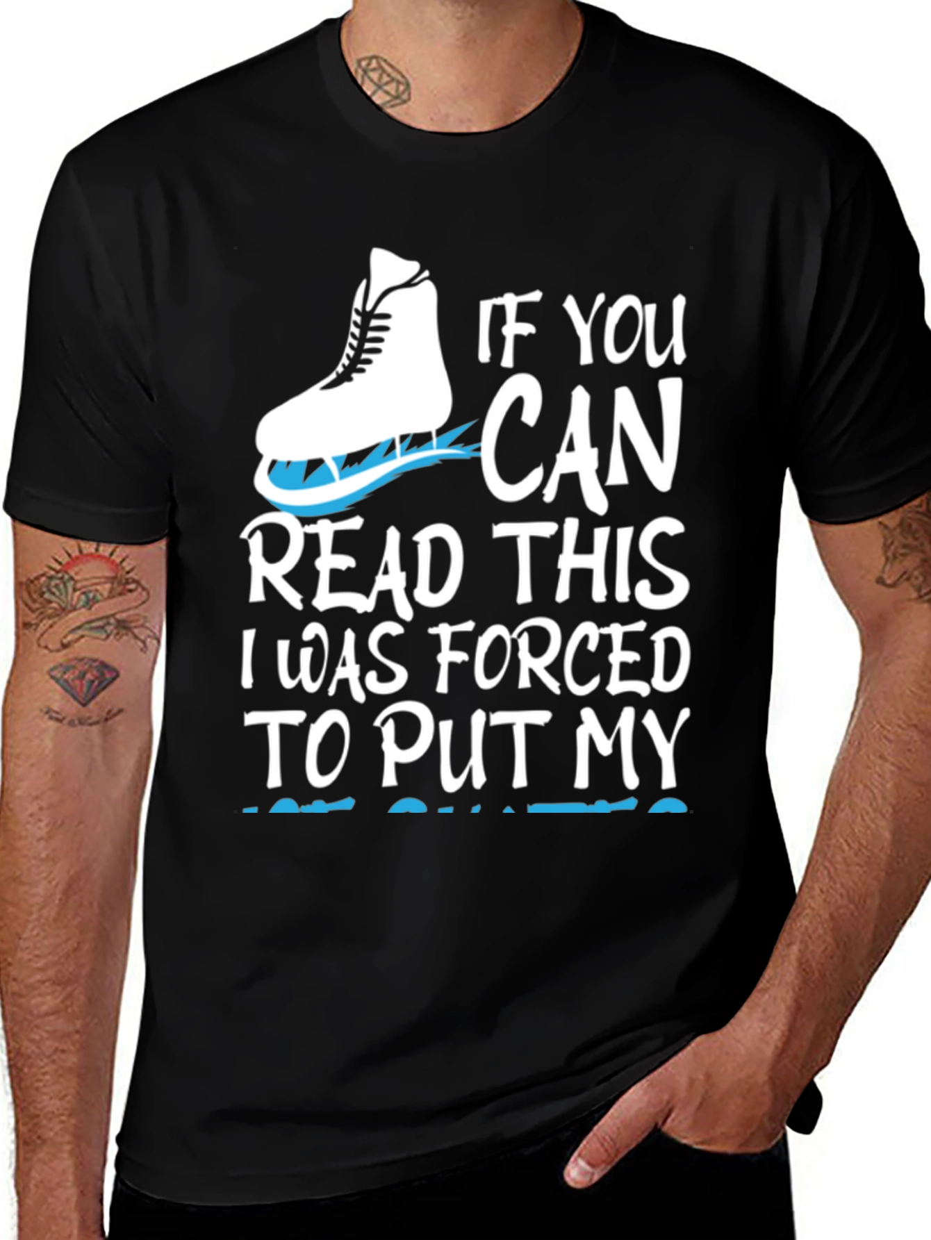 Variant 11 of Ice Skating T-Shirt - "If You Can Read This..."