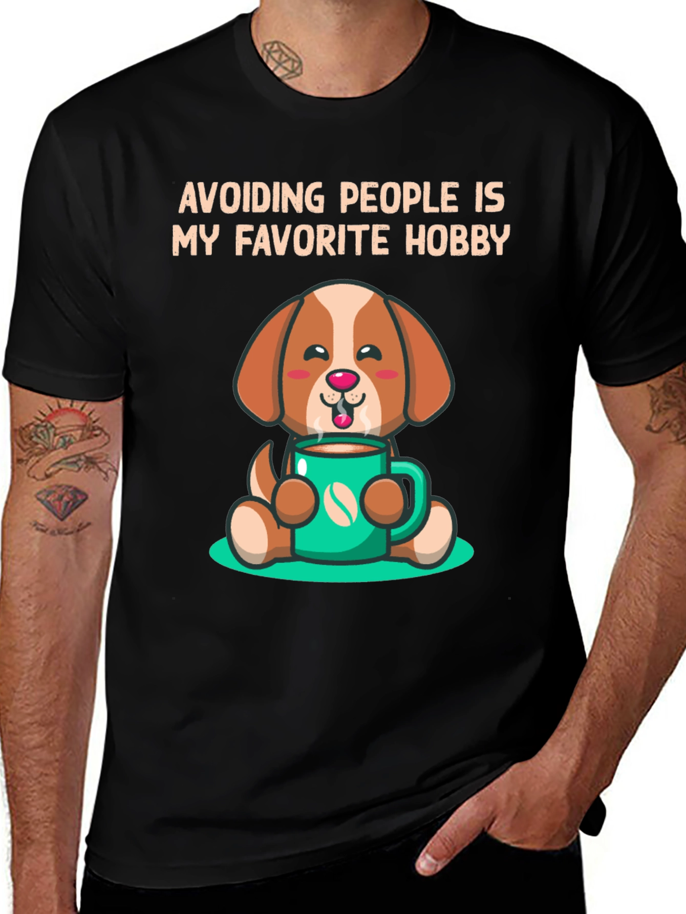 Variant 11 of Avoiding People Dog Graphic Tee