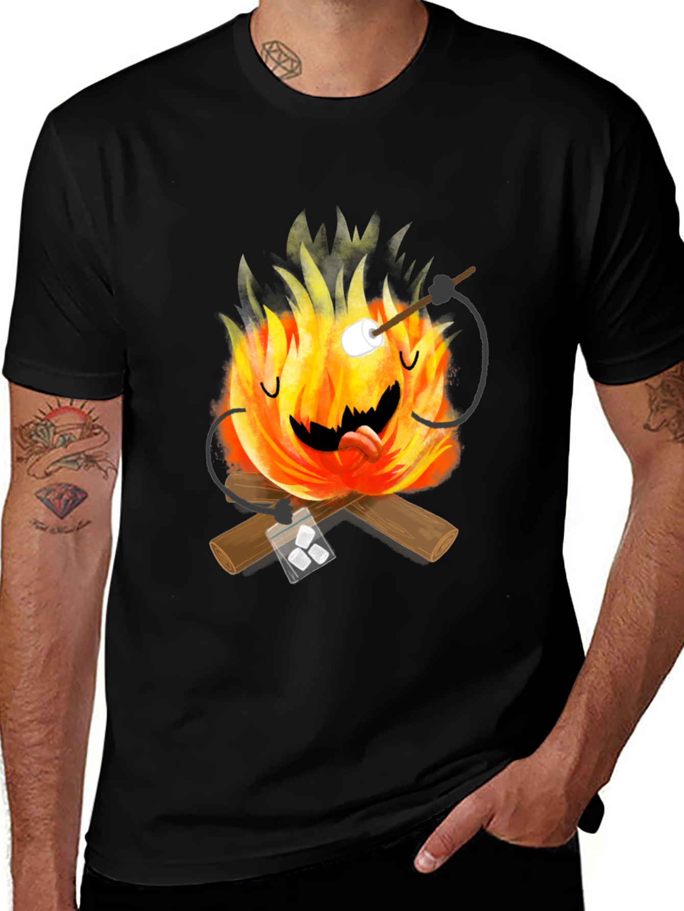 Variant 3 of Campfire Marshmallow T-Shirt - Funny Camping Tee