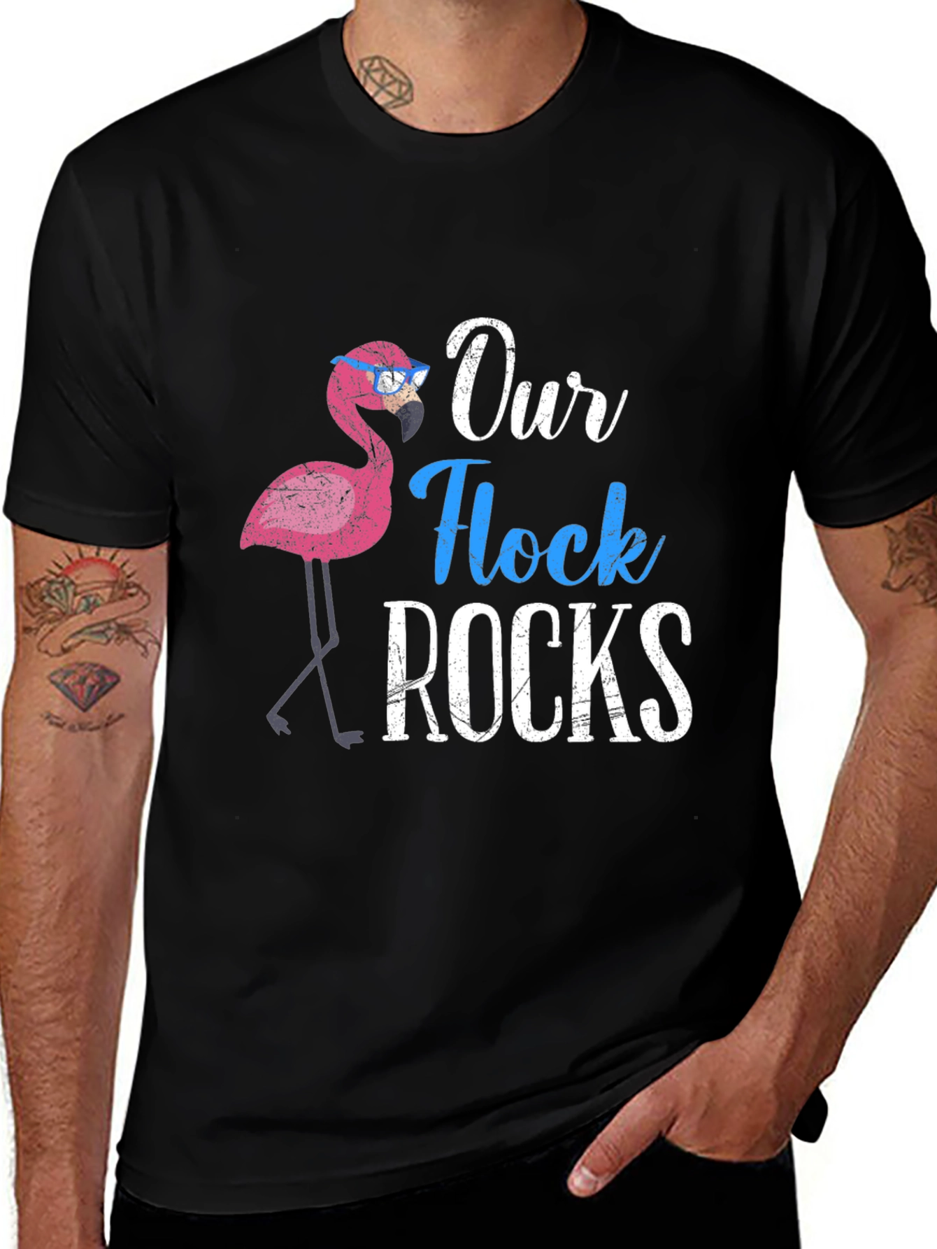 Variant 15 of Our Flock Rocks Flamingo T-Shirt