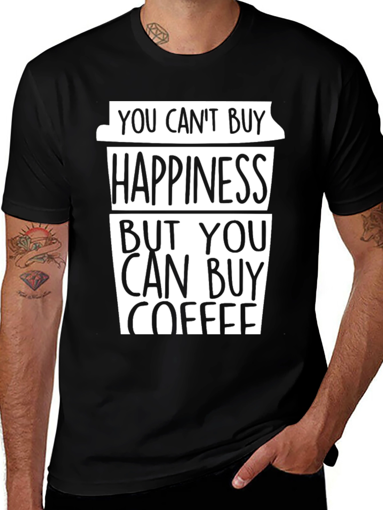 Variant 13 of Coffee Happiness Graphic Tee - Unisex