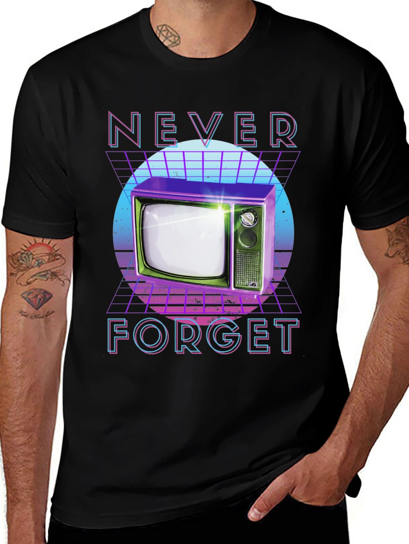 Variant 19 of Retro TV T-Shirt - Never Forget Design